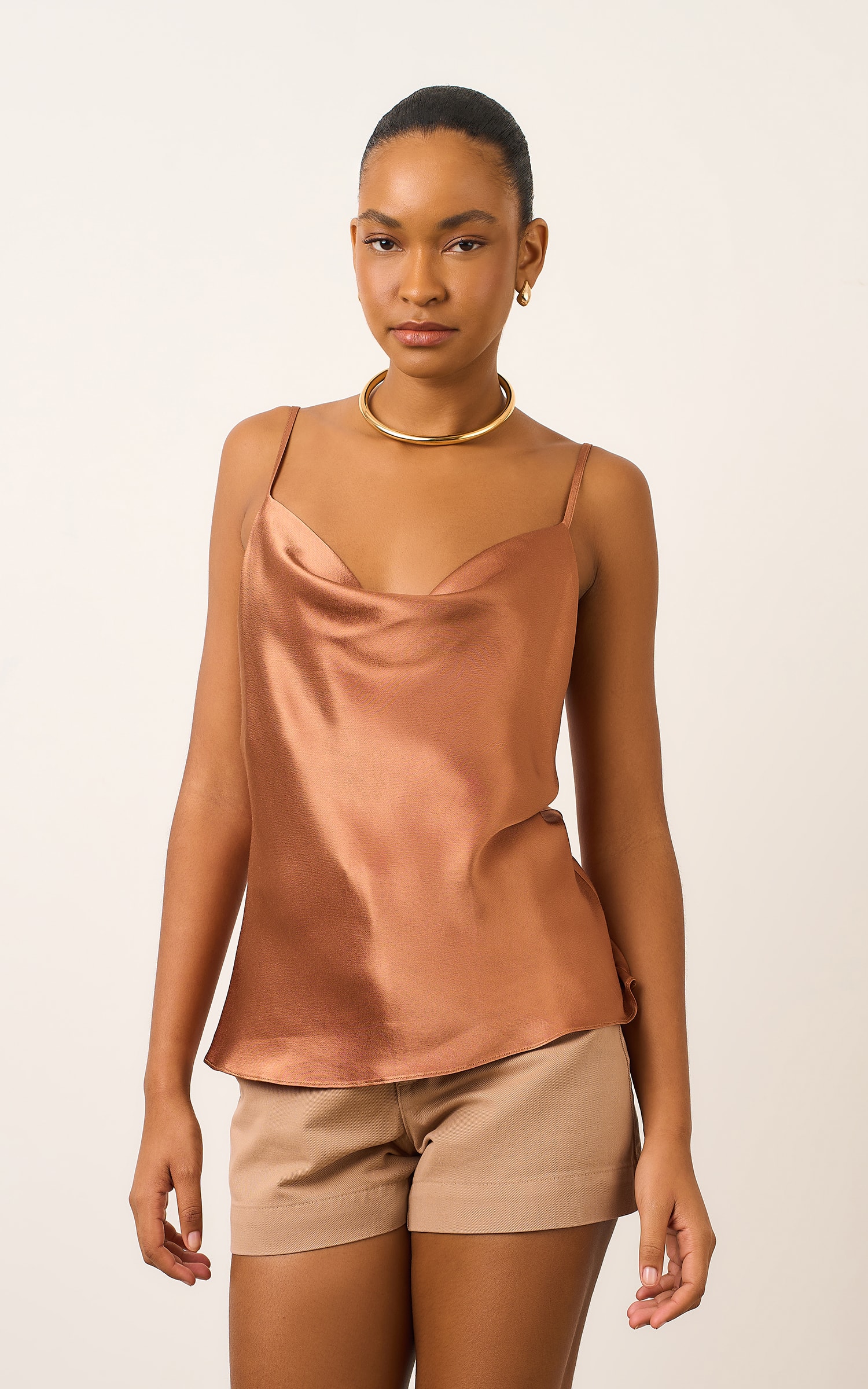 Blusa Modern Degage Amendoa