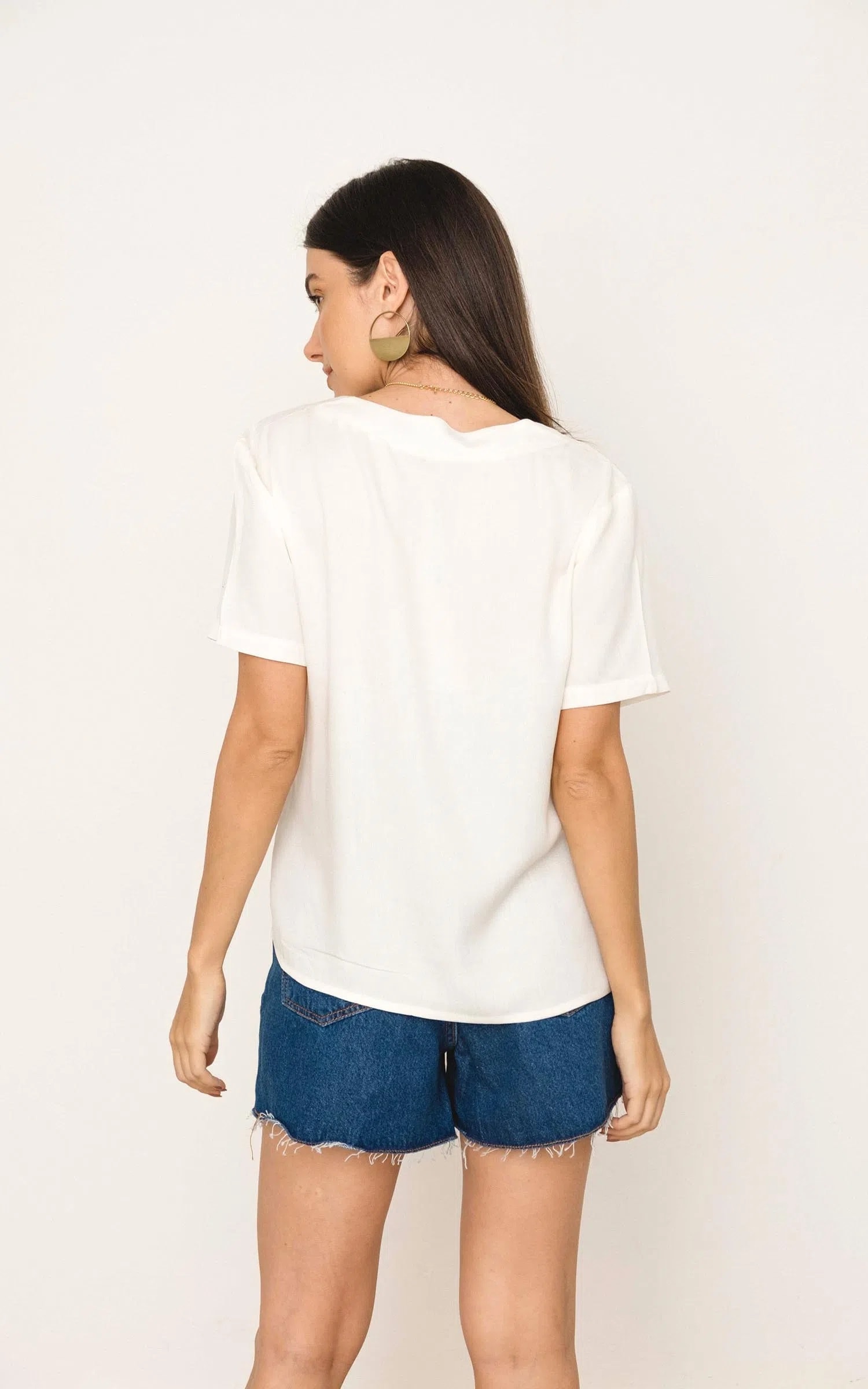 Blusa Moldura Trim Off White