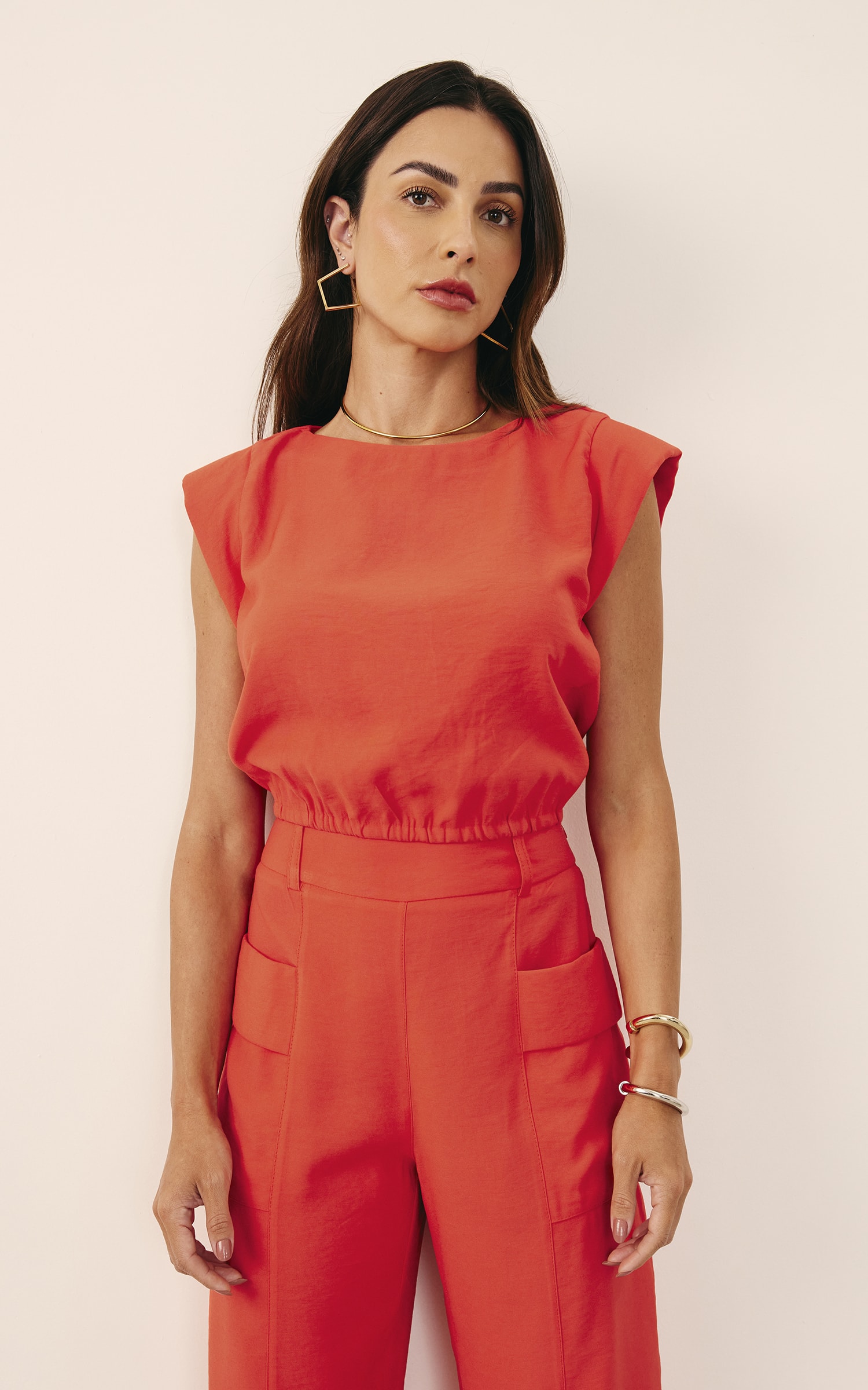 Blusa Ombreira Abrigo Vermelho