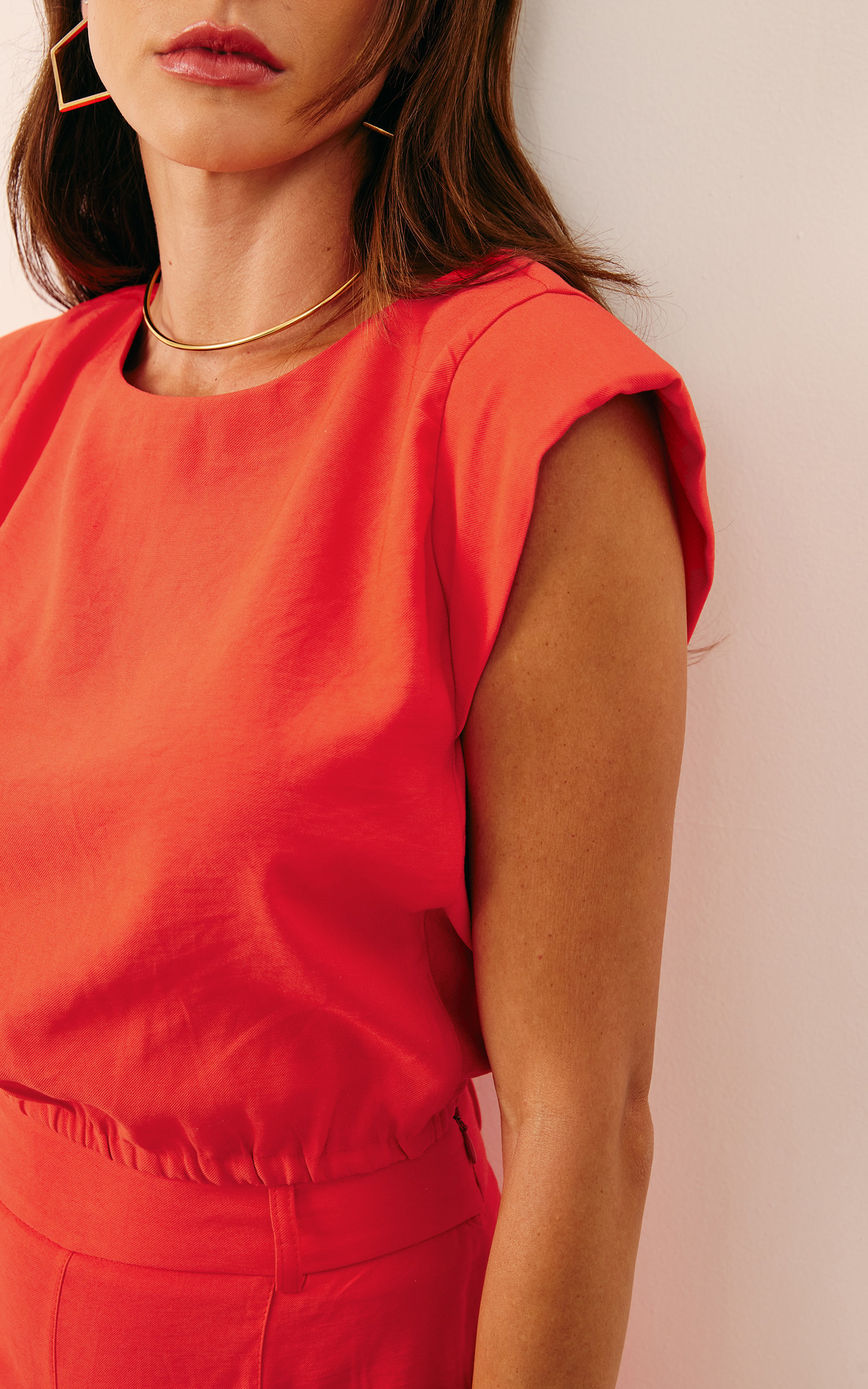 Blusa Ombreira Abrigo Vermelho