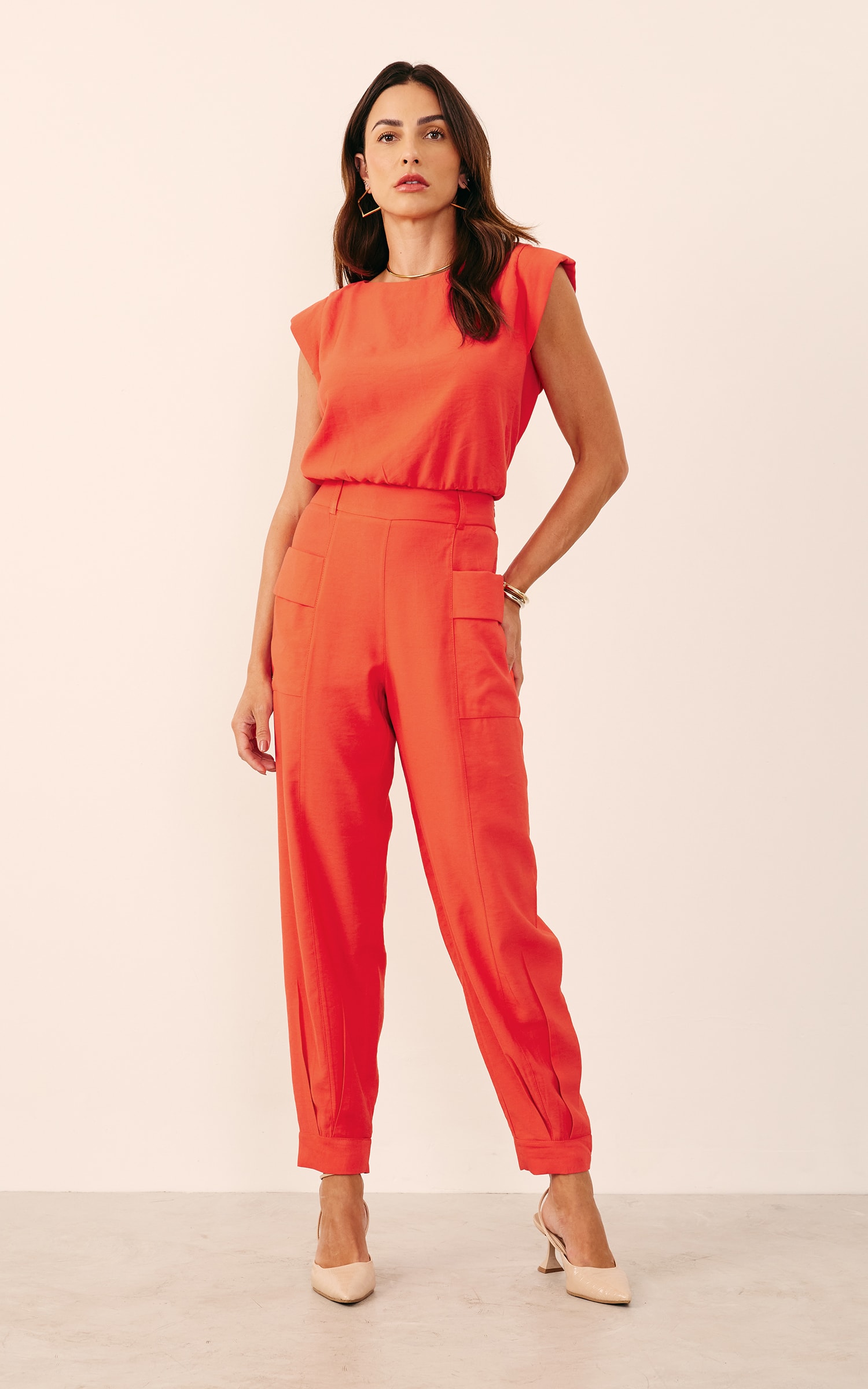 Blusa Ombreira Abrigo Vermelho