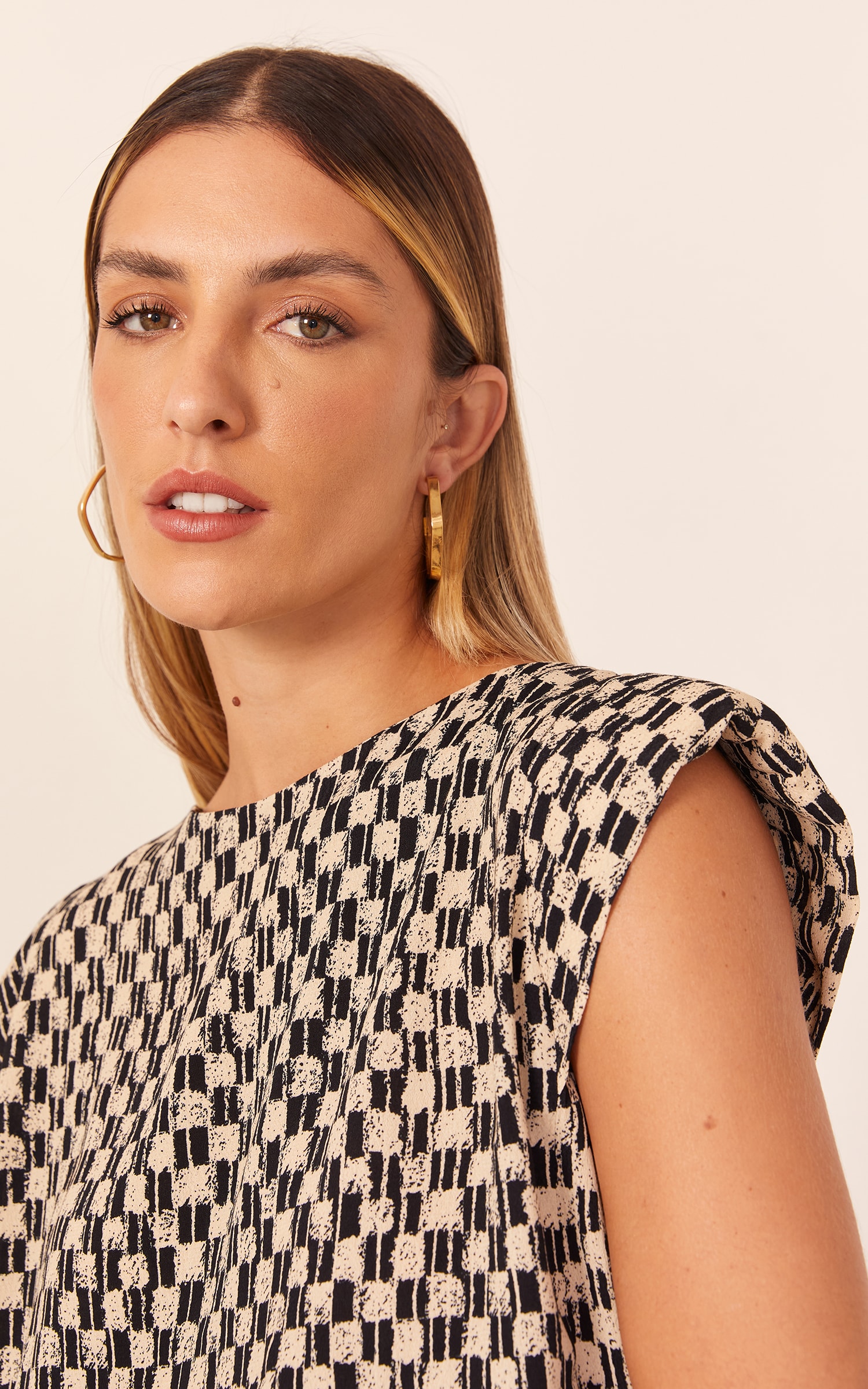 Blusa Ombreira Estampa Nice New