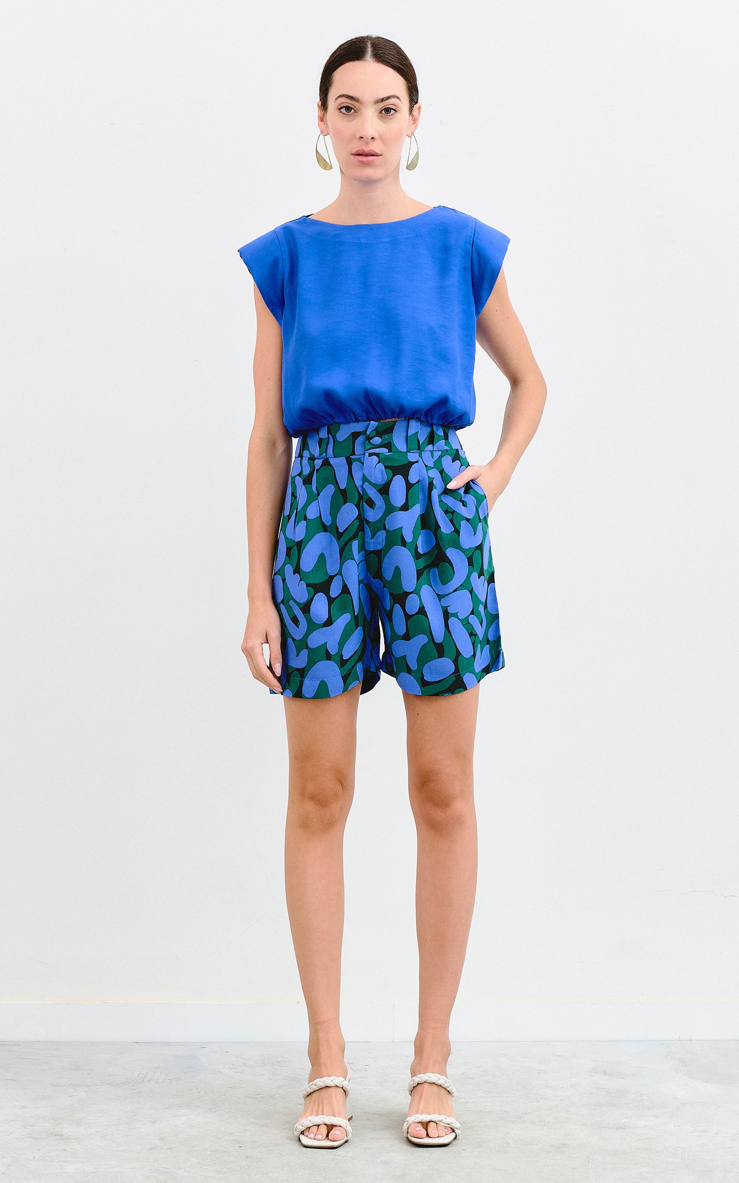 Blusa Ombreira Ny Azul