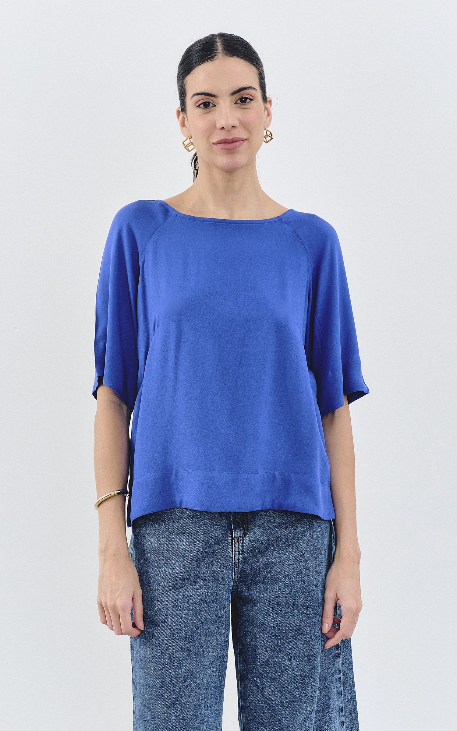 Blusa Palm Azul Royal