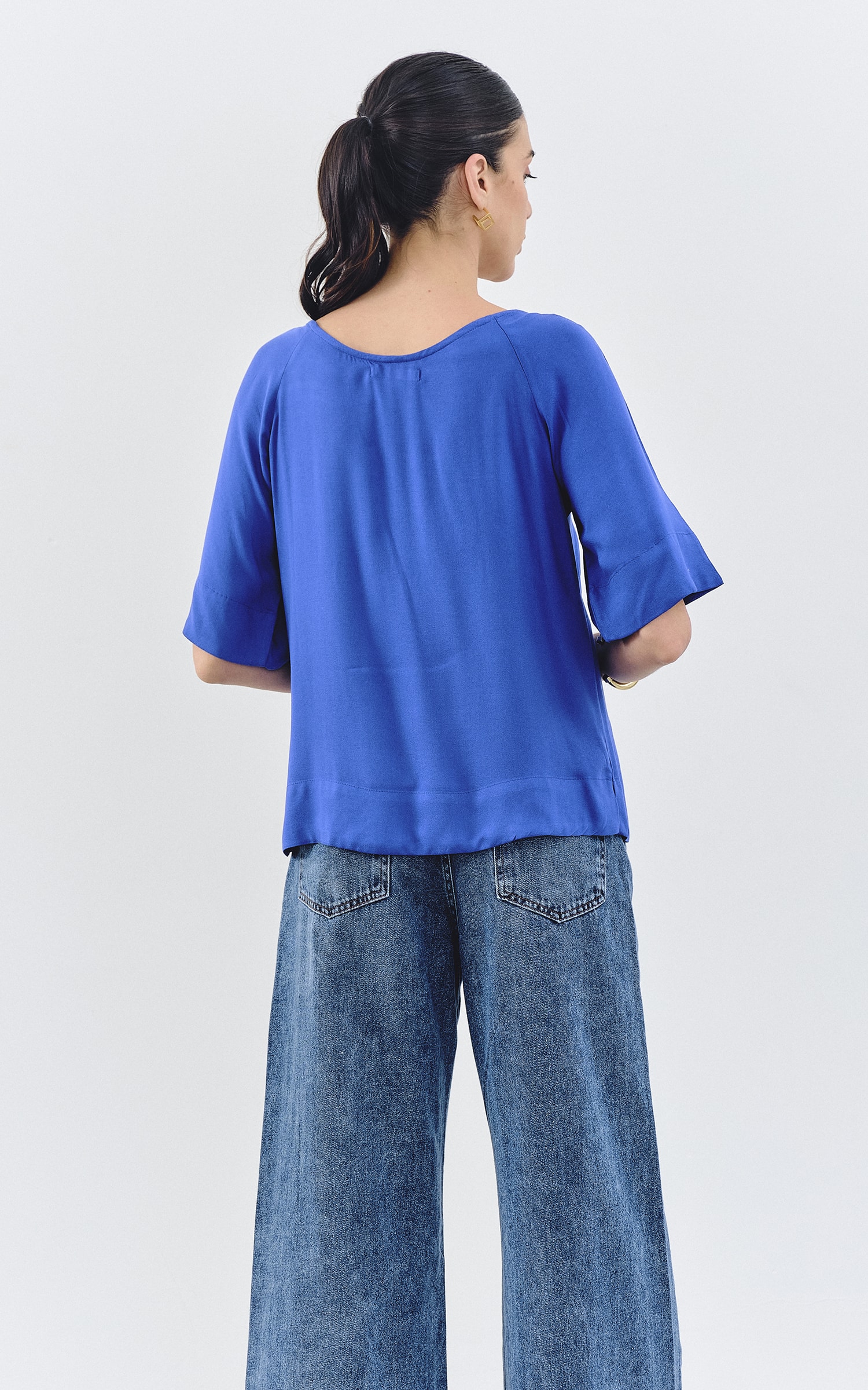 Blusa Palm Azul Royal