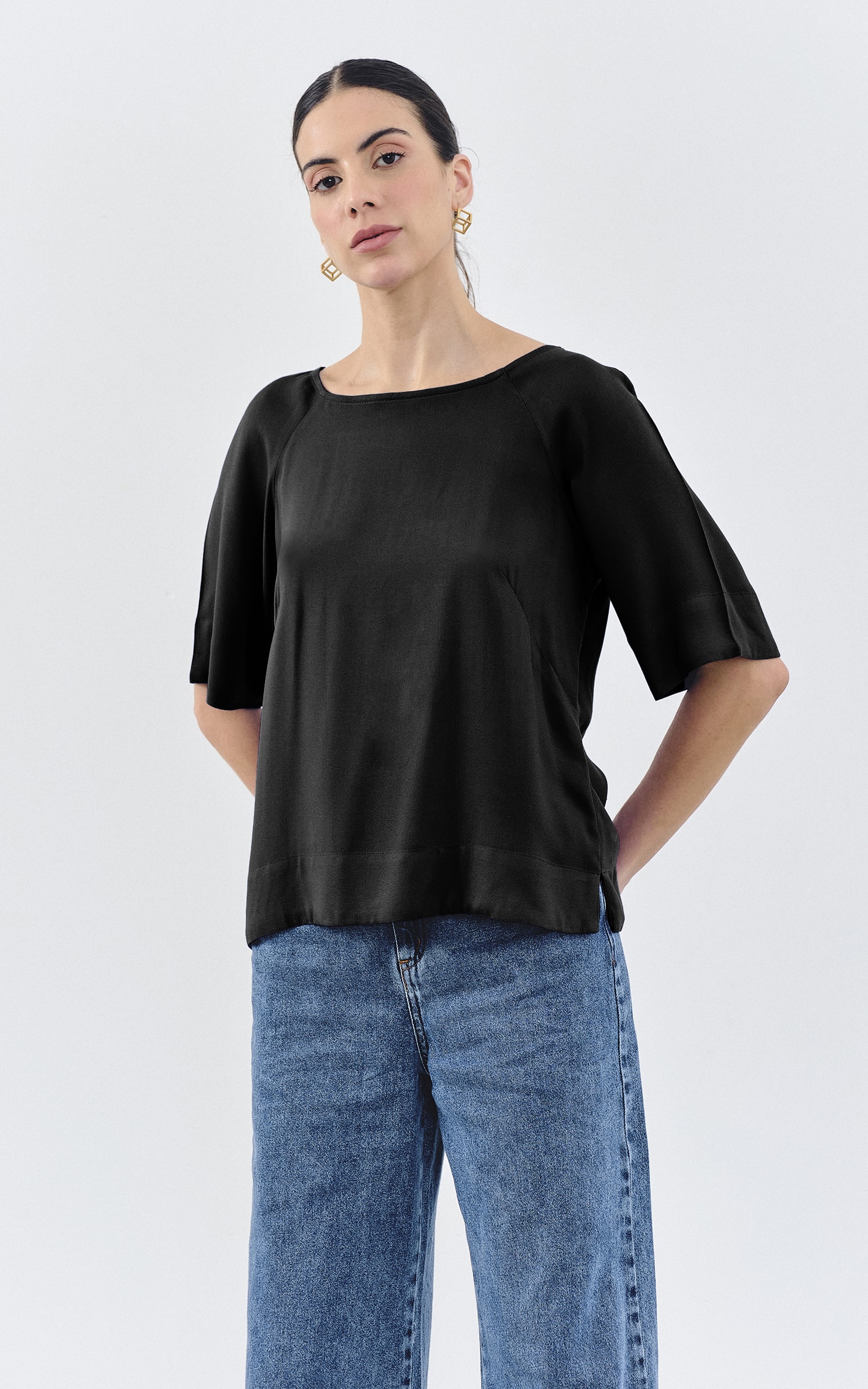 Blusa Palm Preto