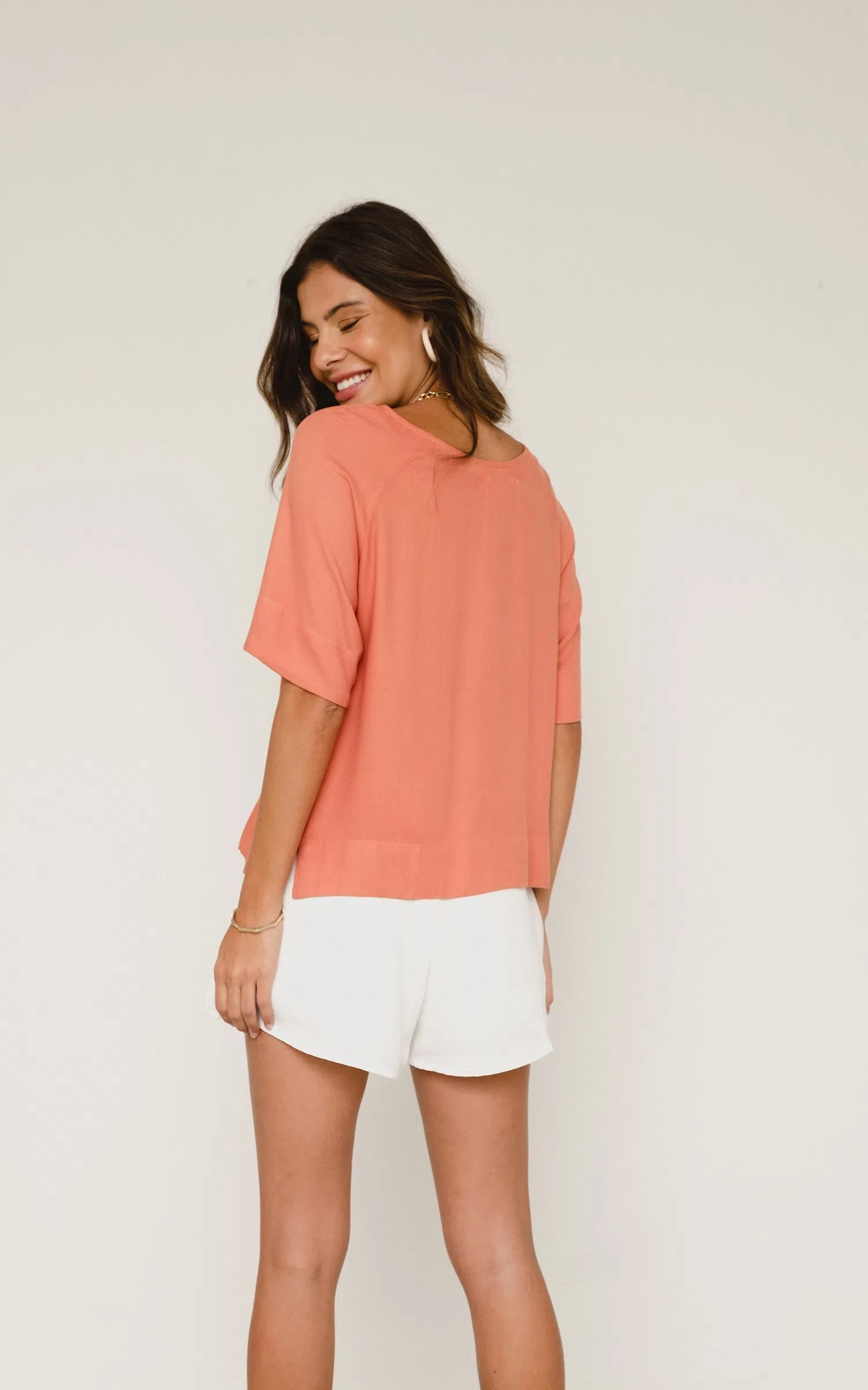 Blusa Palm Telha