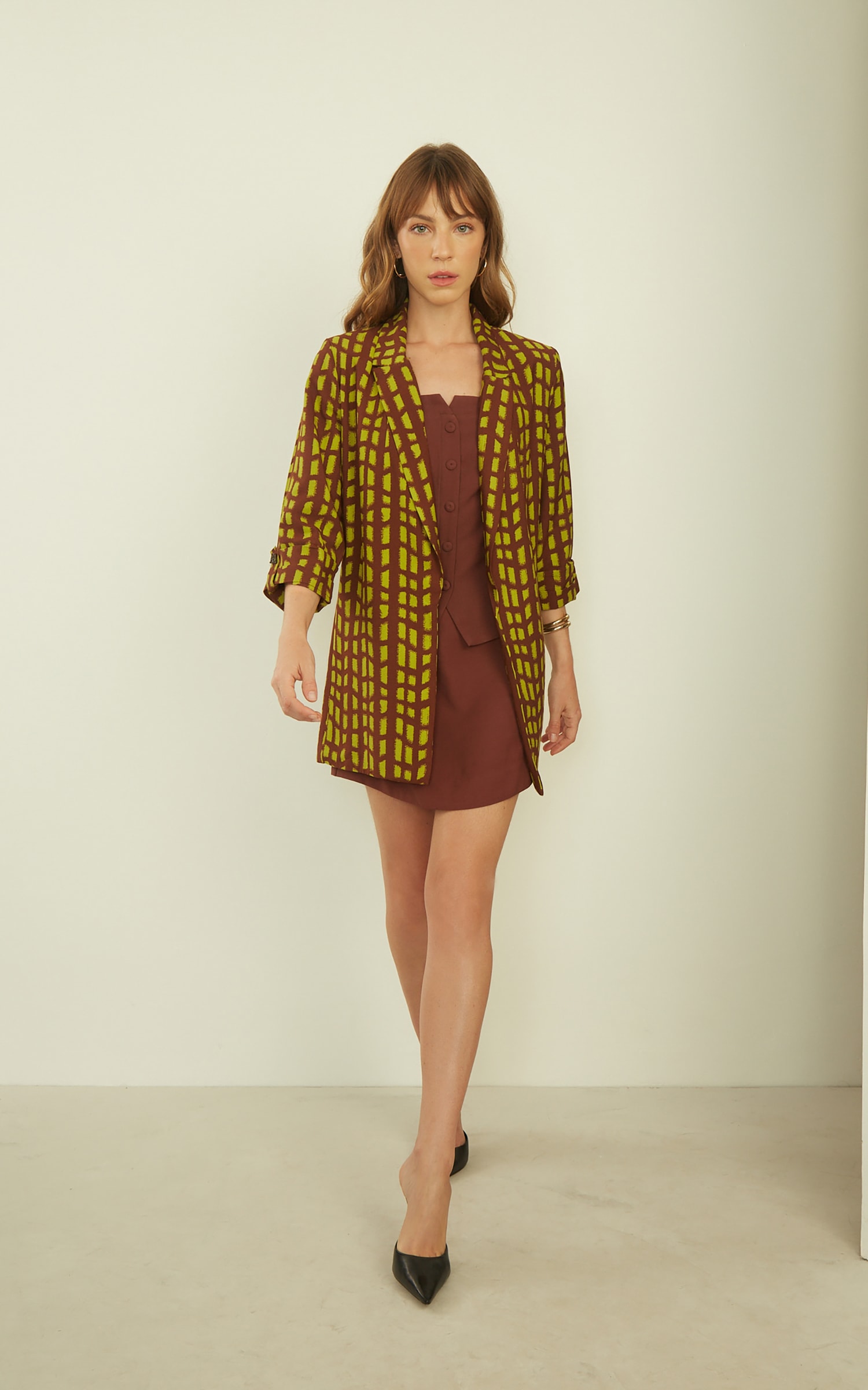 Blusa Paris Alça Removível Marrom