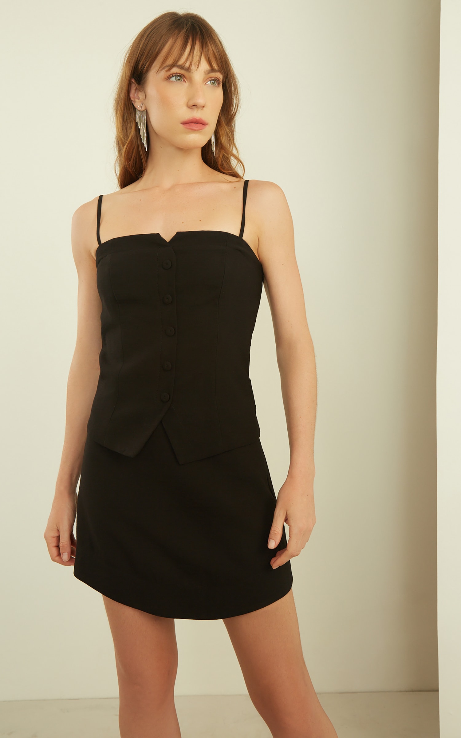 Blusa Paris Alça Removível Preto