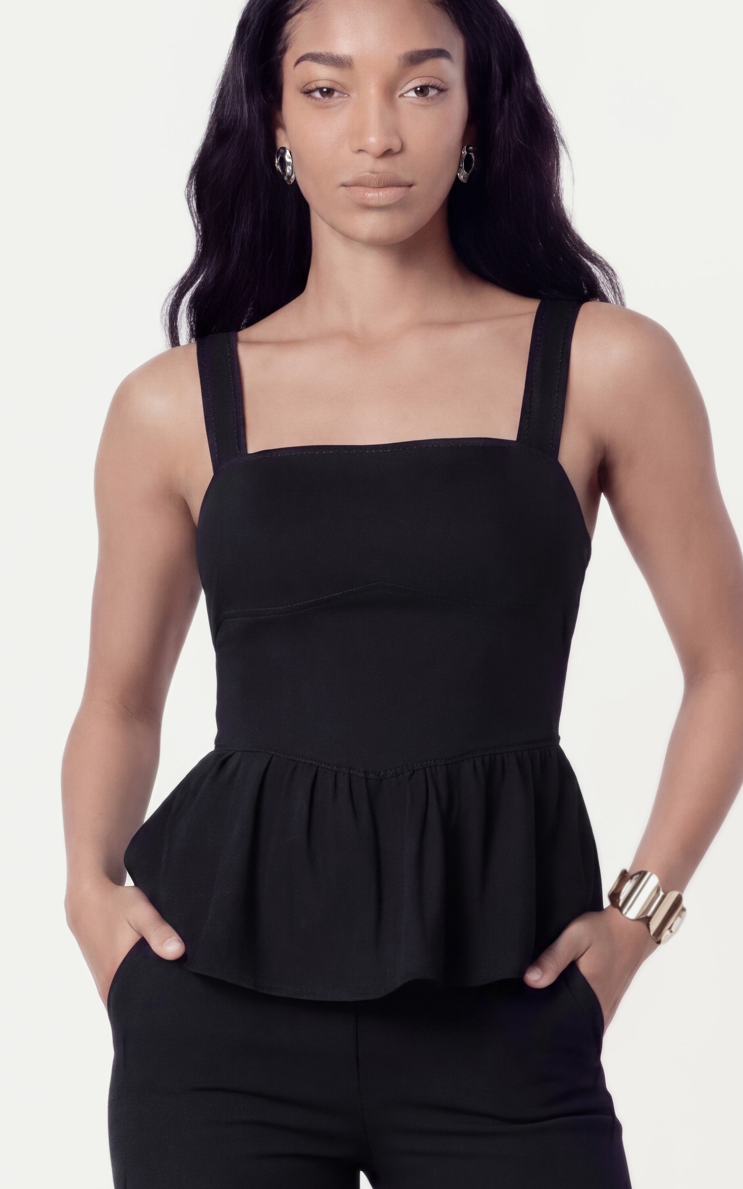 Blusa Peplum Barista Preto