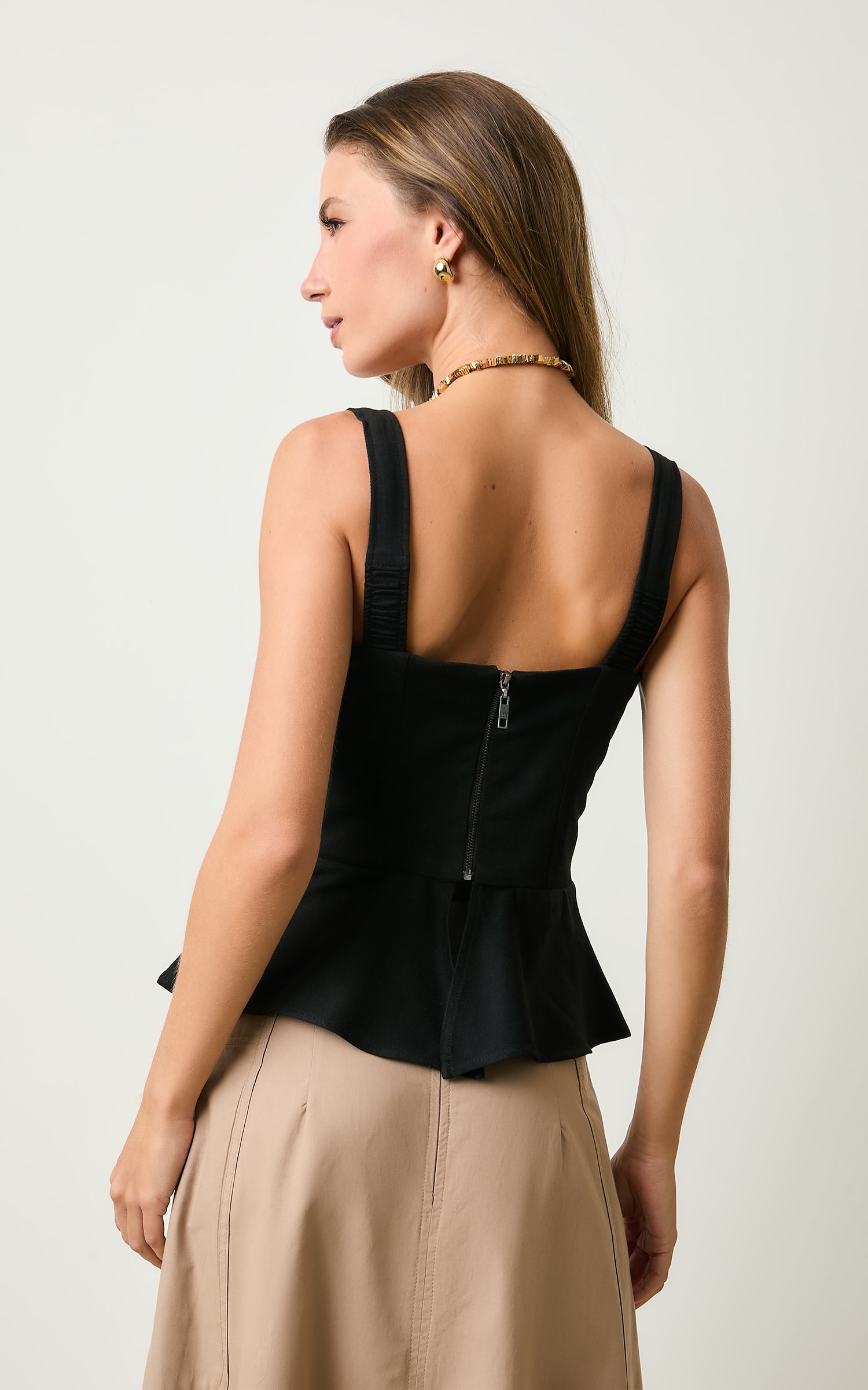 Blusa Peplum Oficina Preto