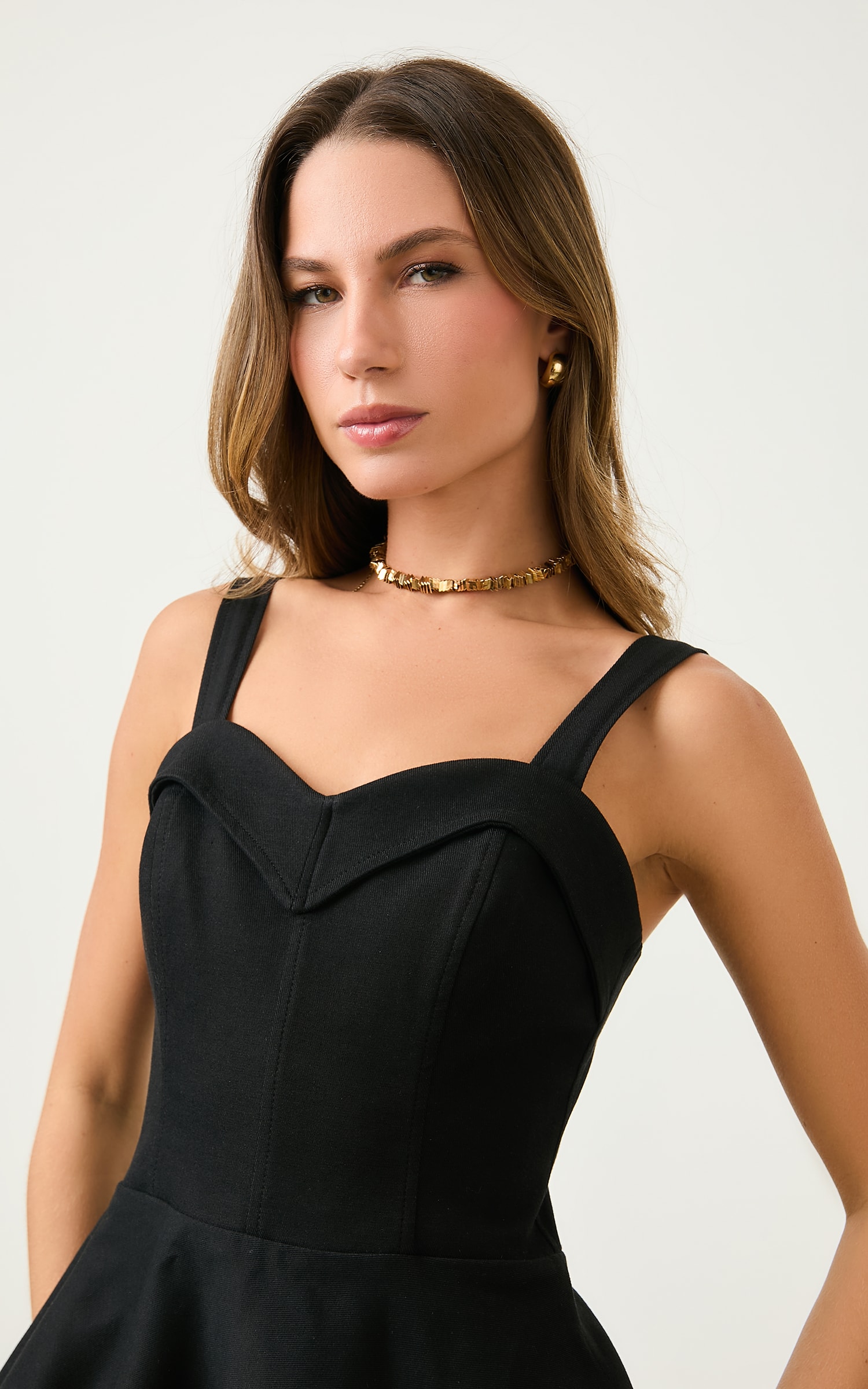 Blusa Peplum Oficina Preto