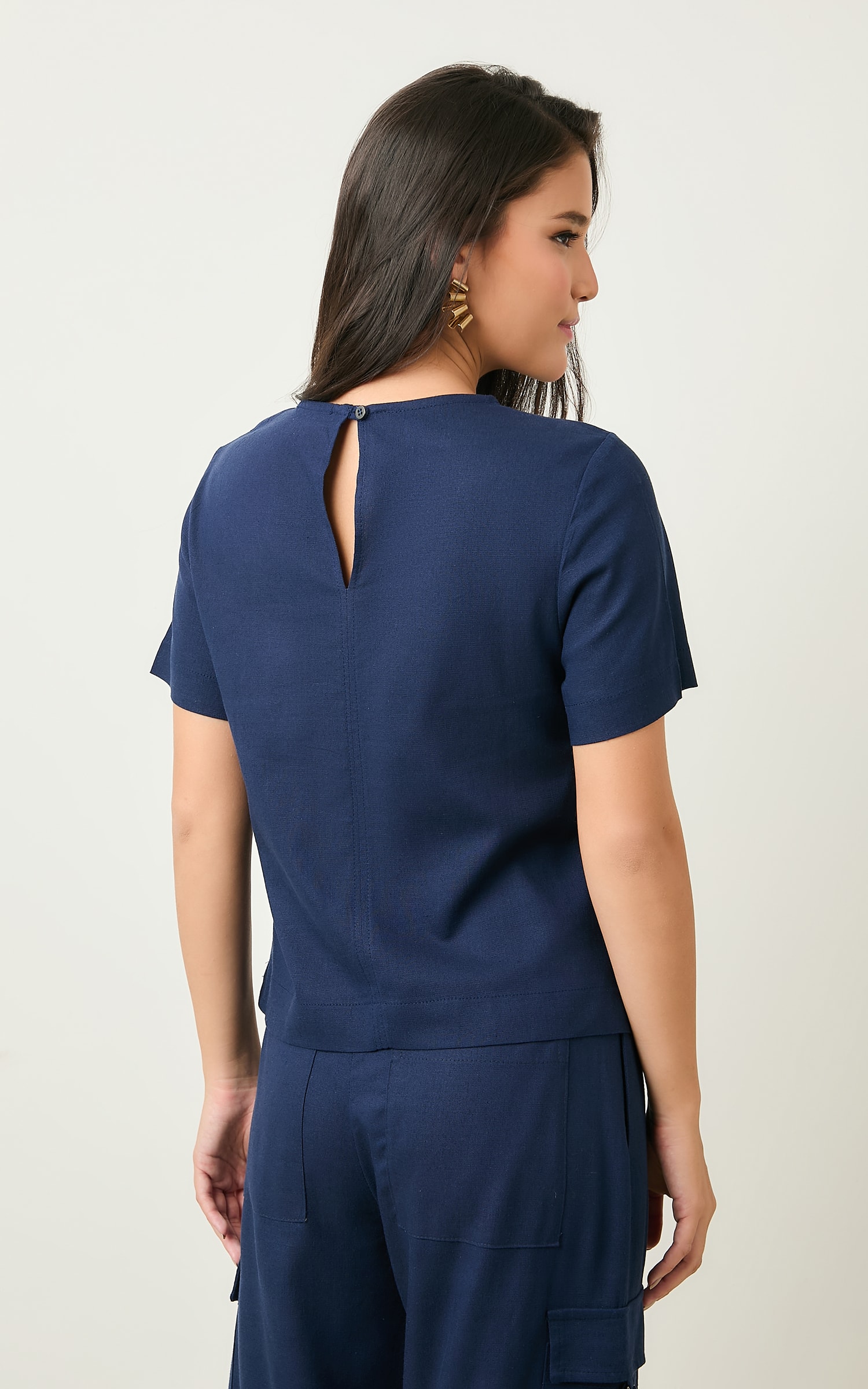 Blusa Pesponto Ipanema Marinho