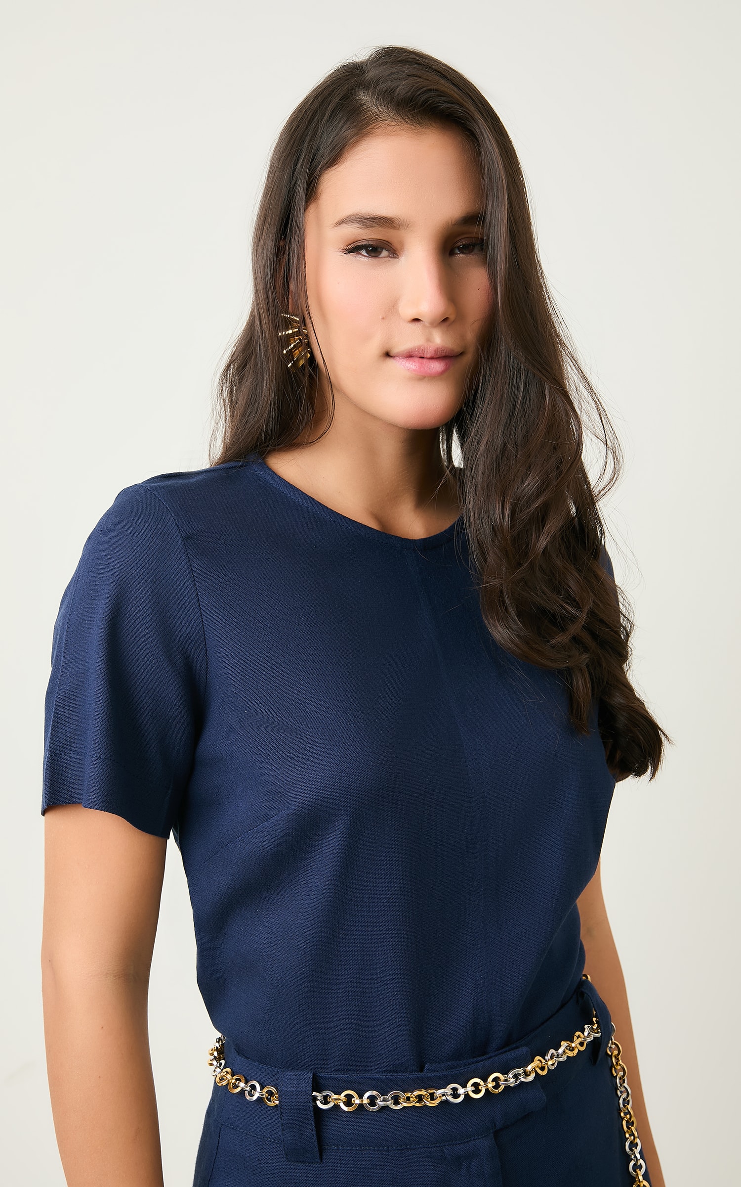 Blusa Pesponto Ipanema Marinho