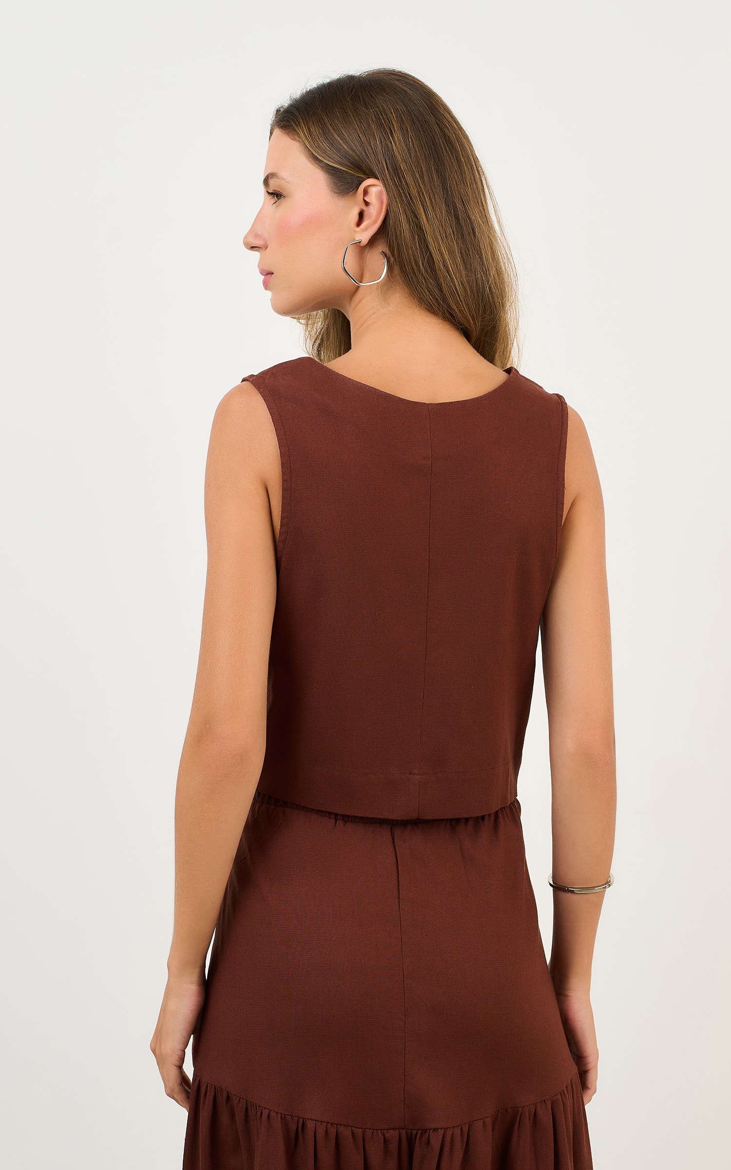 Blusa Pespontos Turmalina Chocolate