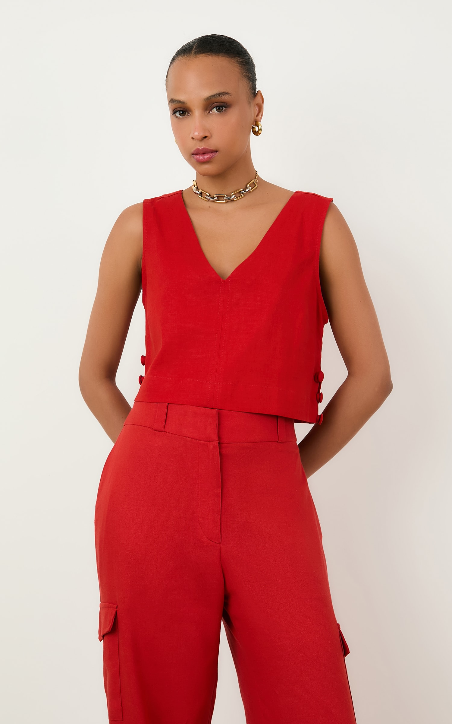 Blusa Pespontos Turmalina Telha