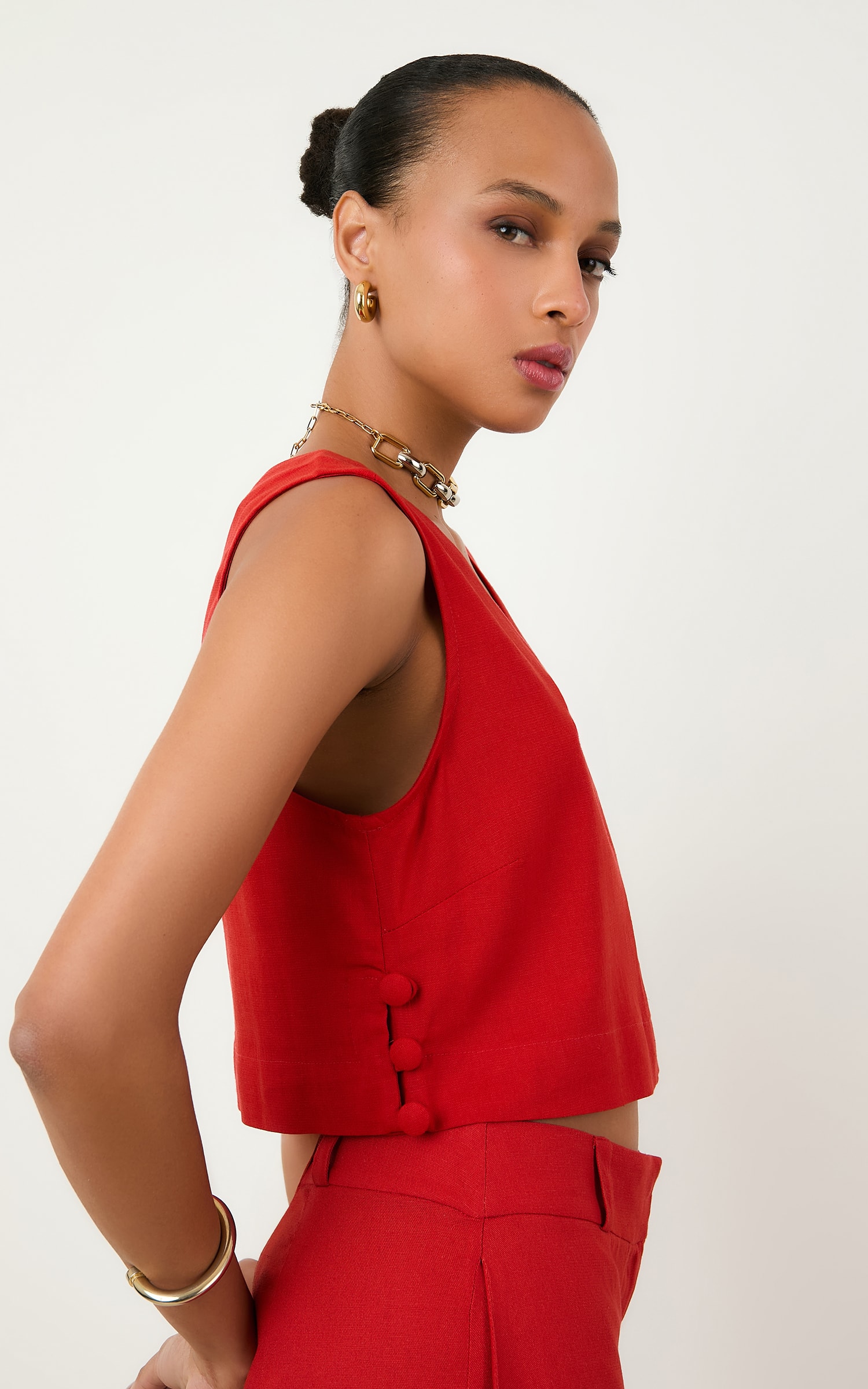 Blusa Pespontos Turmalina Telha