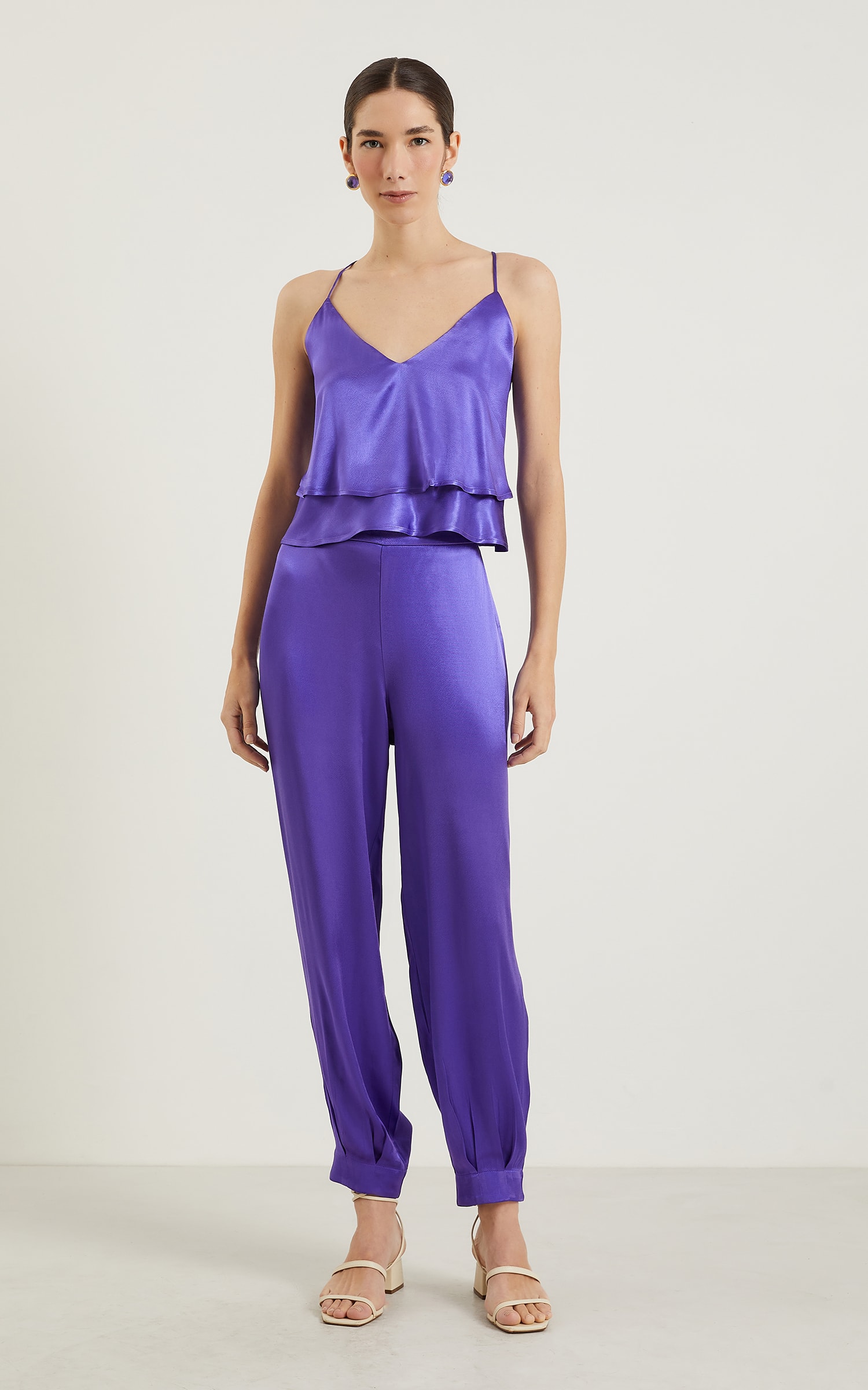 Blusa Pétala Camadas Ametista