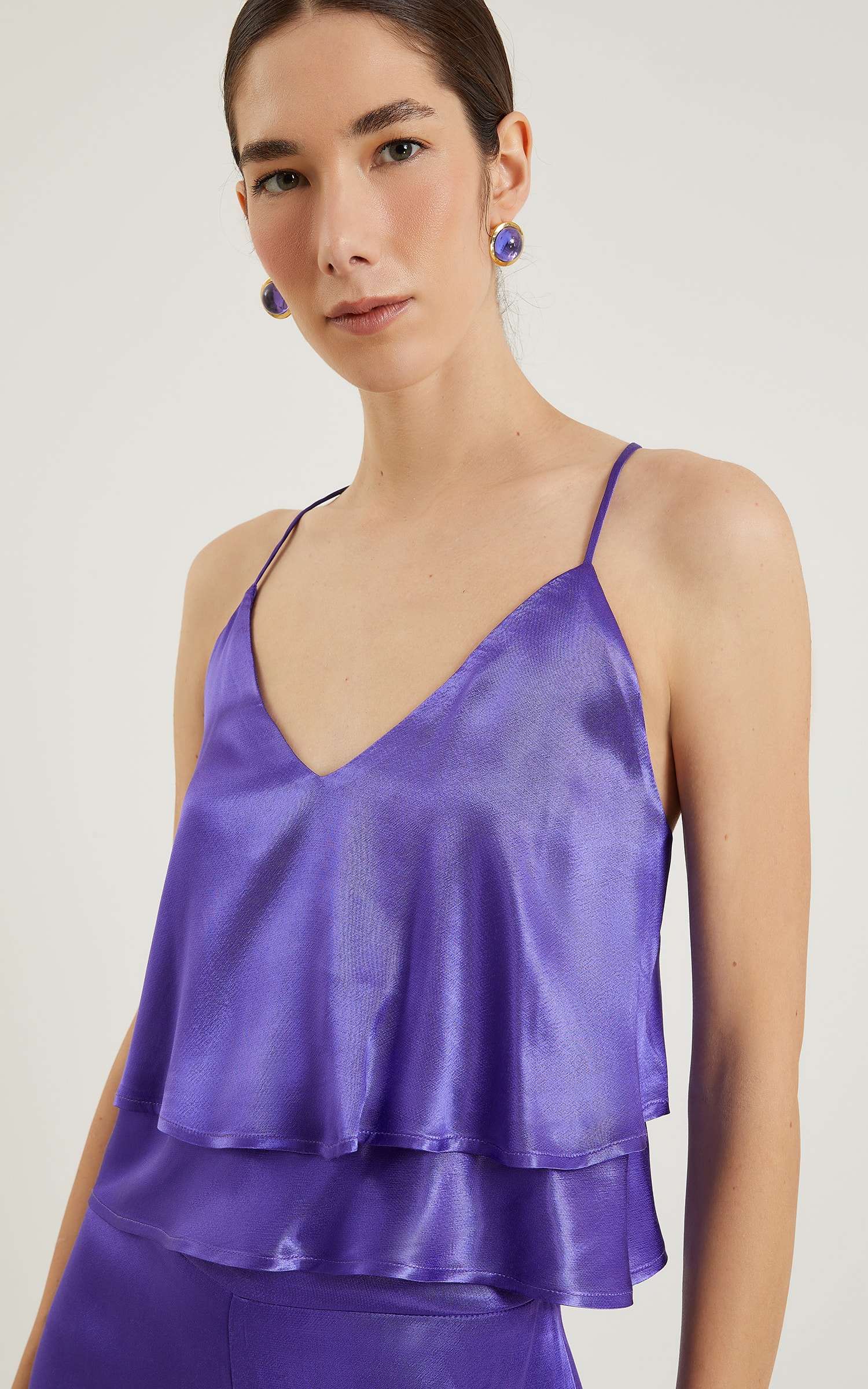 Blusa Pétala Camadas Ametista