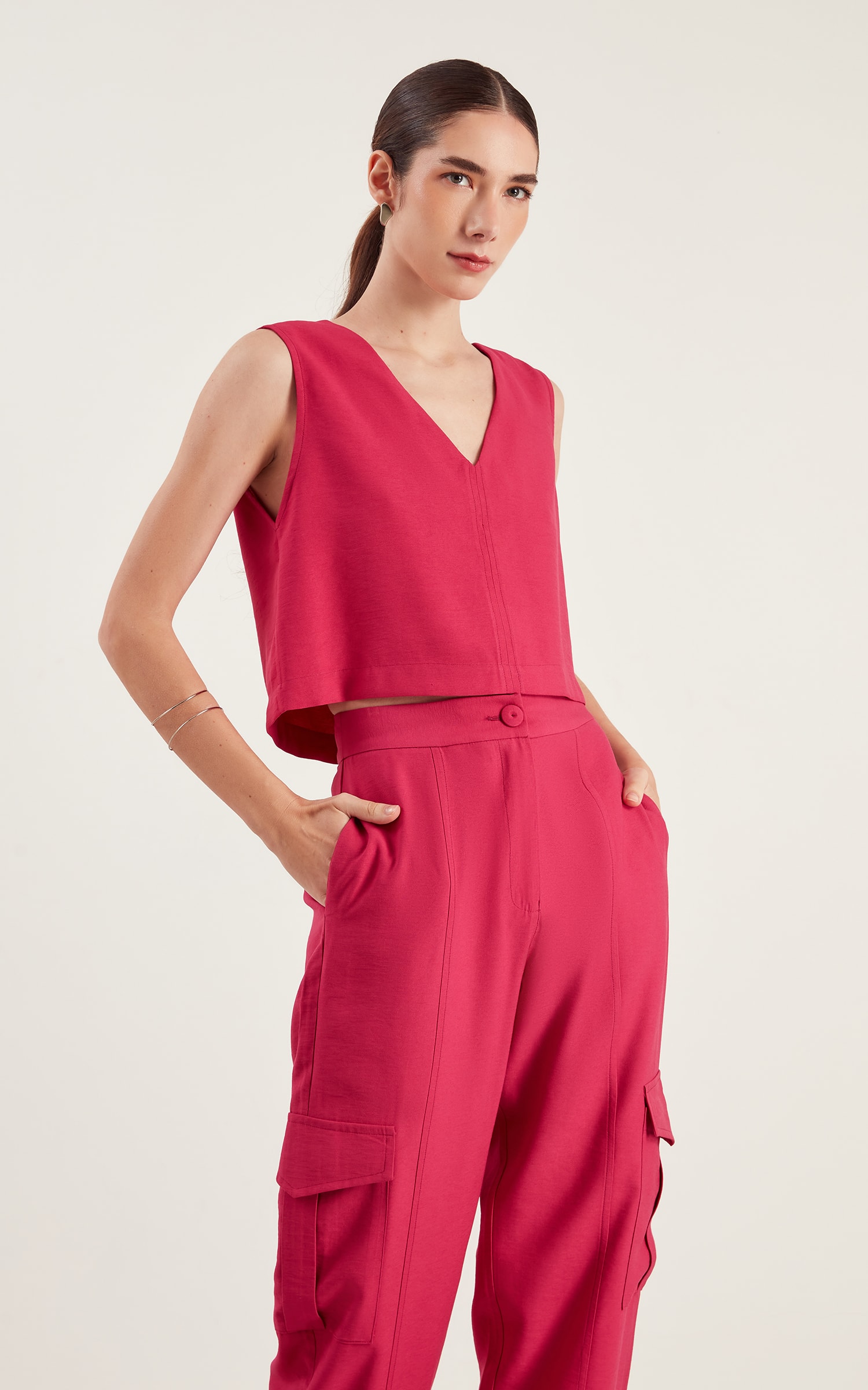Blusa Petit Decote v Fúcsia