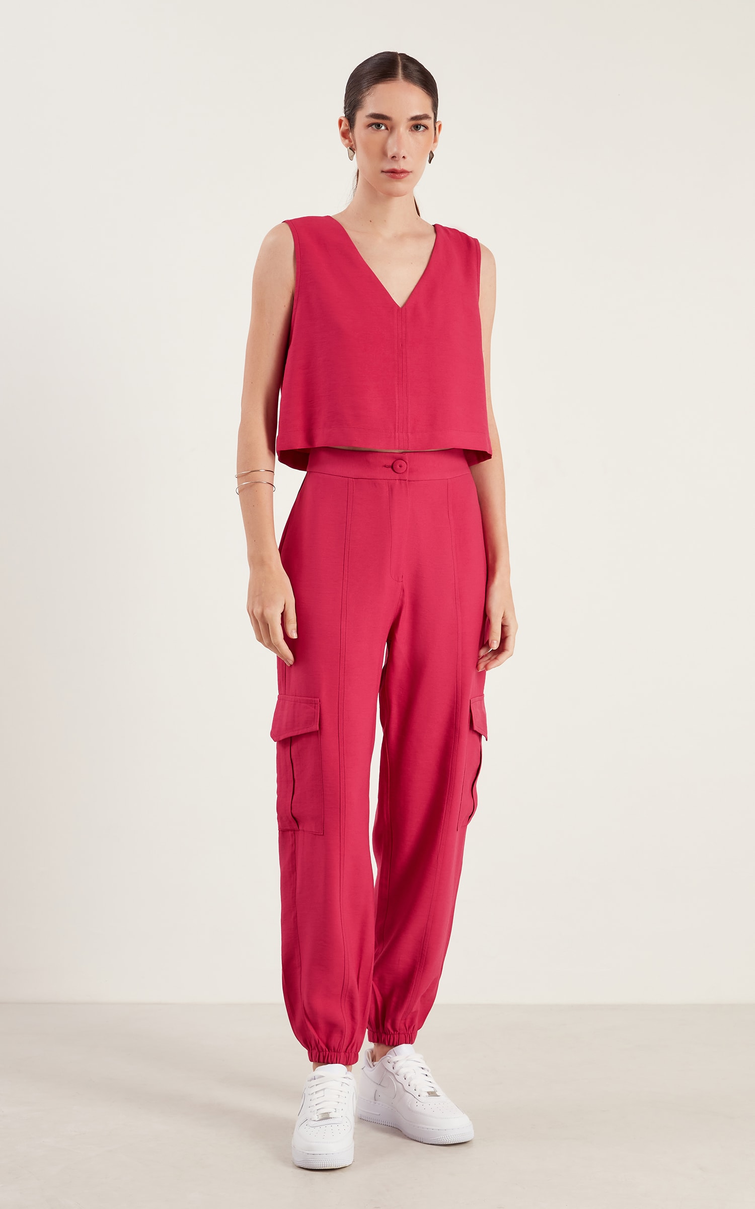 Blusa Petit Decote v Fúcsia