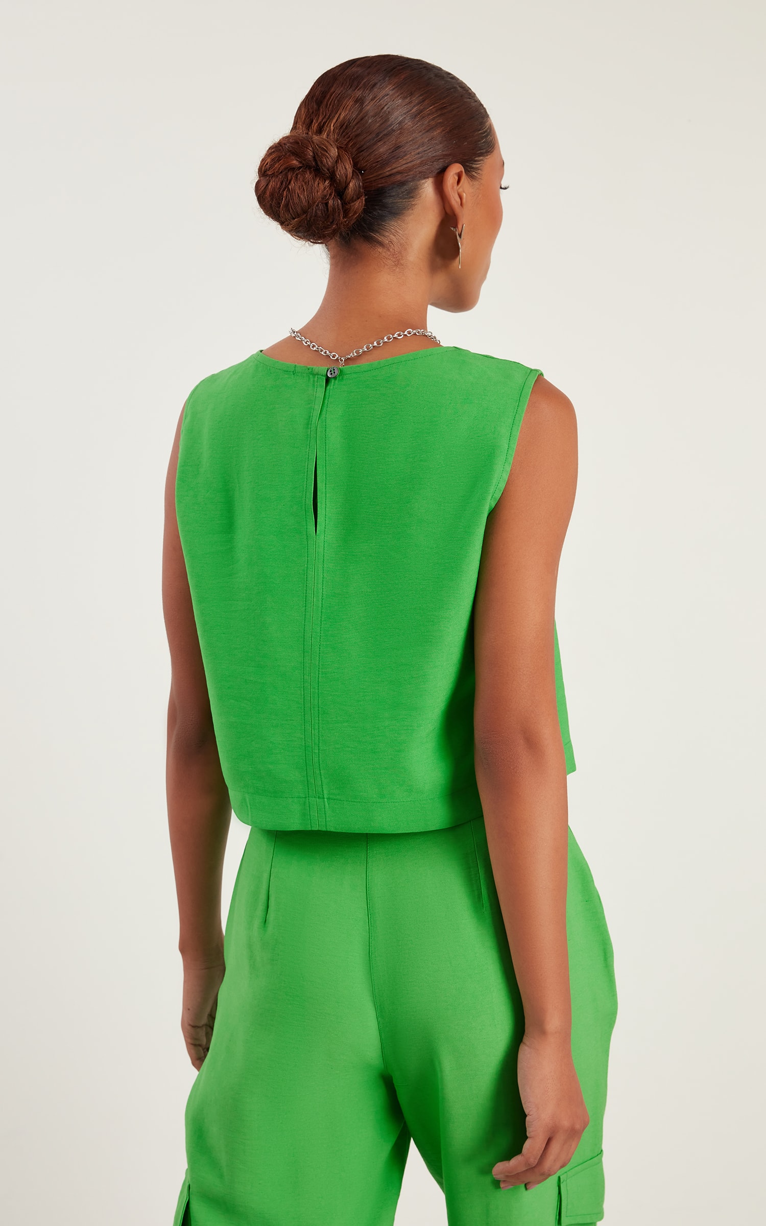 Blusa Petit Decote v Verde Tropical