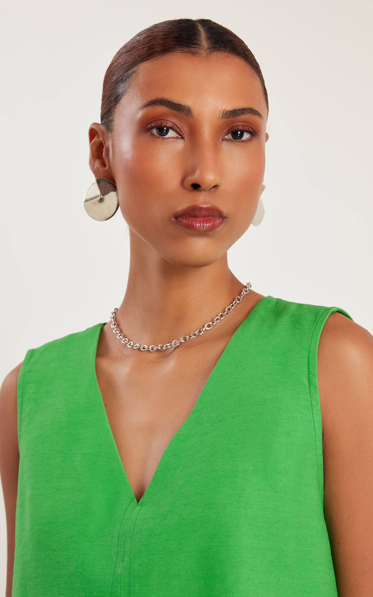 Blusa Petit Decote v Verde Tropical