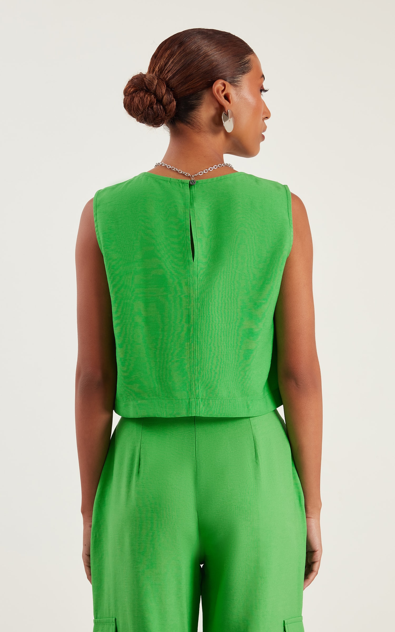 Blusa Petit Decote v Verde Tropical