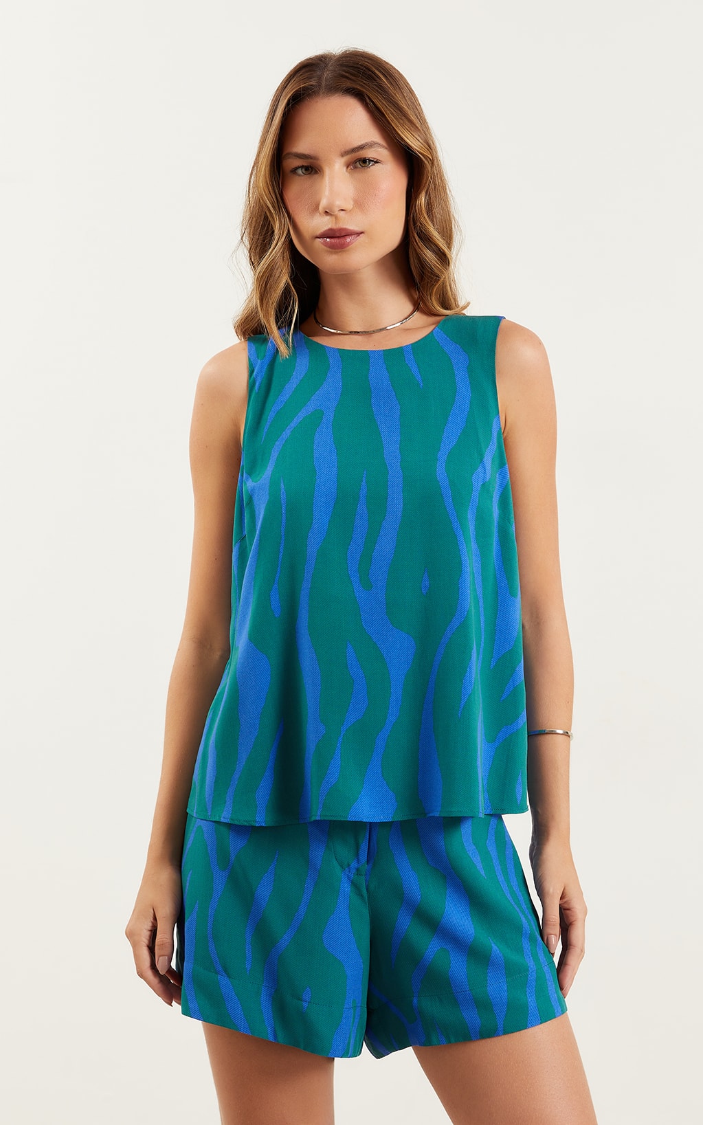 Blusa Piscine Basic Azul/Verde