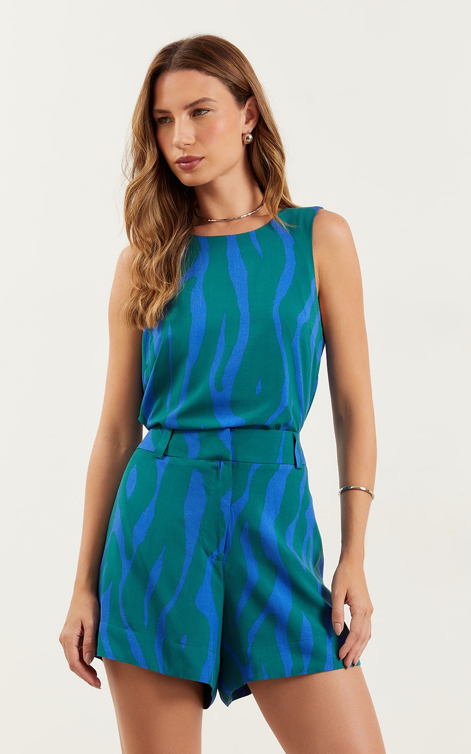 Blusa Piscine Basic Azul/Verde