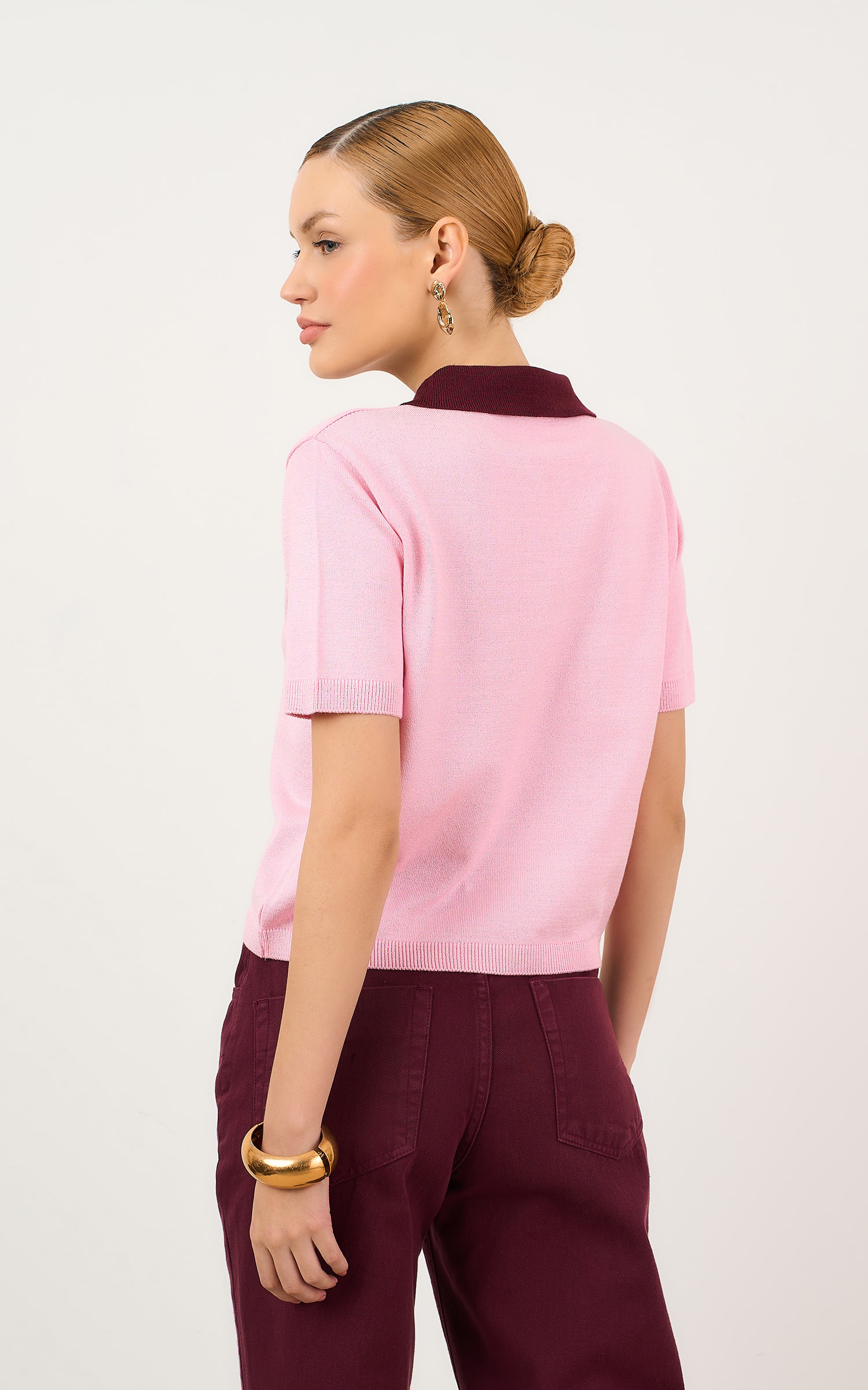 Blusa Polo Tricot Color Ballet