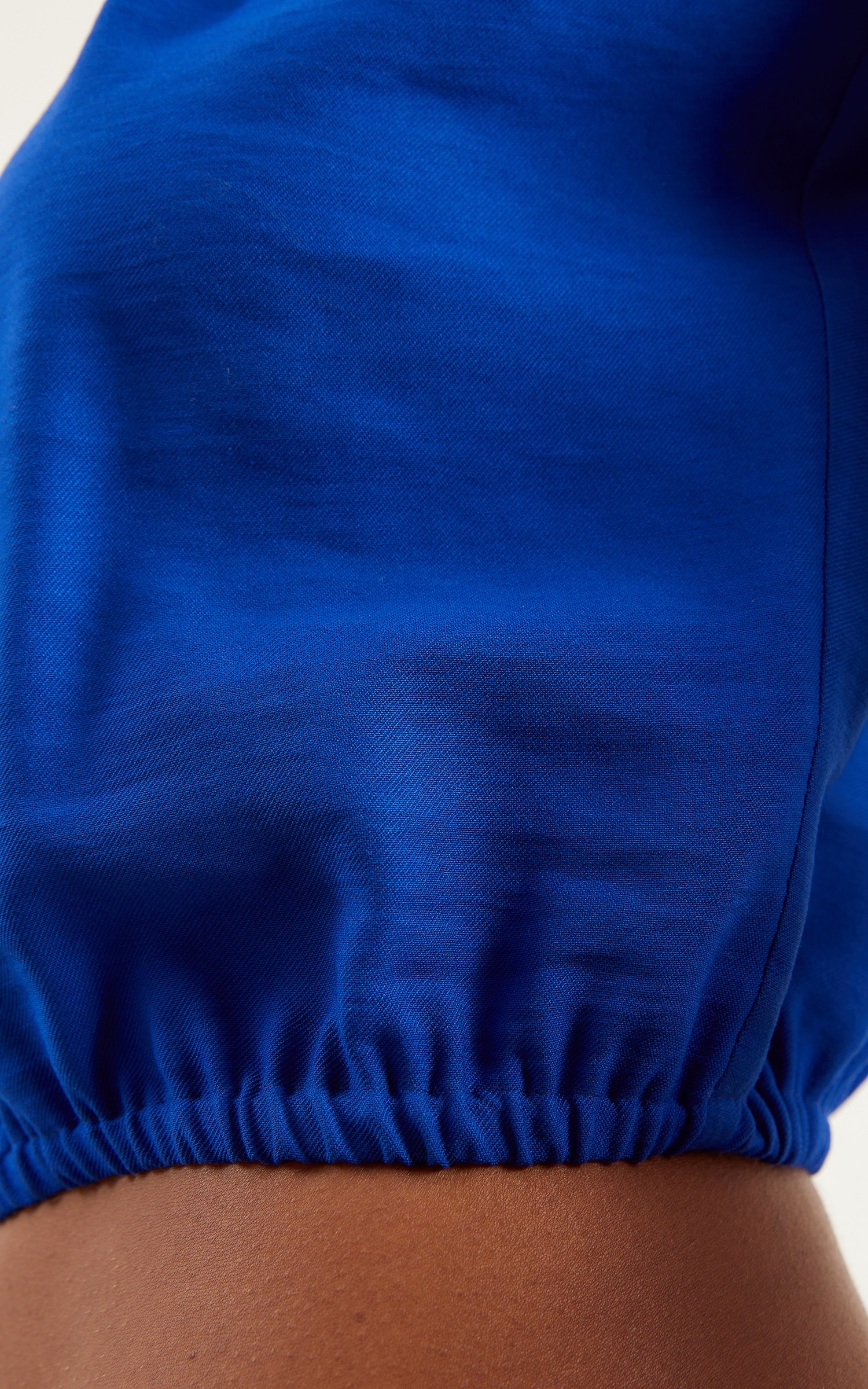 Blusa Pregas Ombro Summer Azul Royal