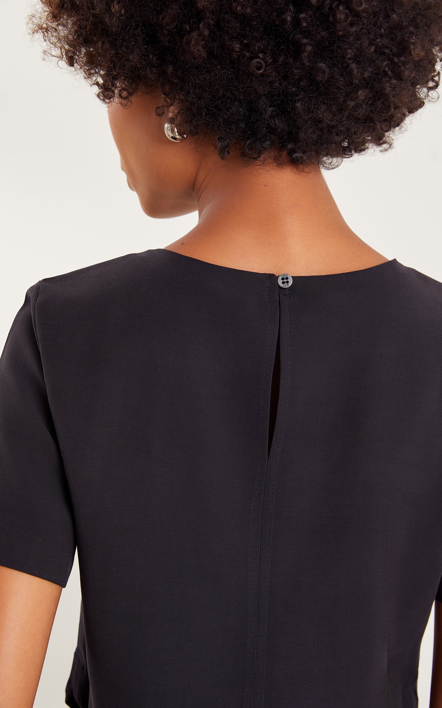 Blusa Pureza Fraldada Preto
