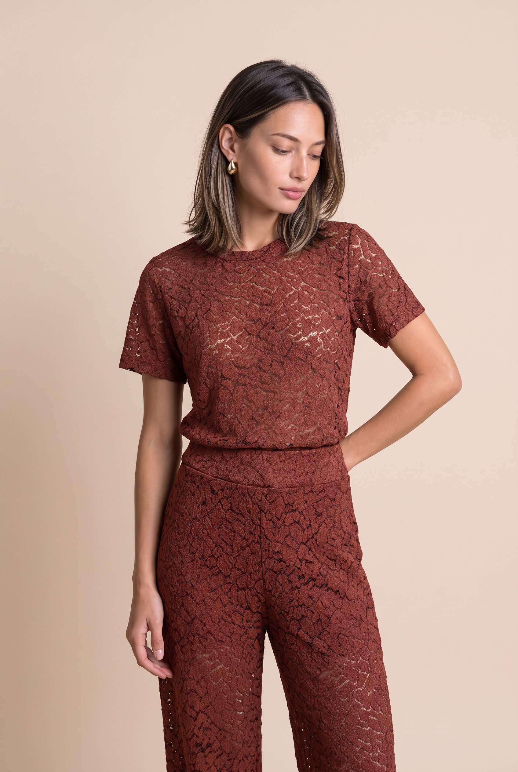Blusa Renda Sessions Canela