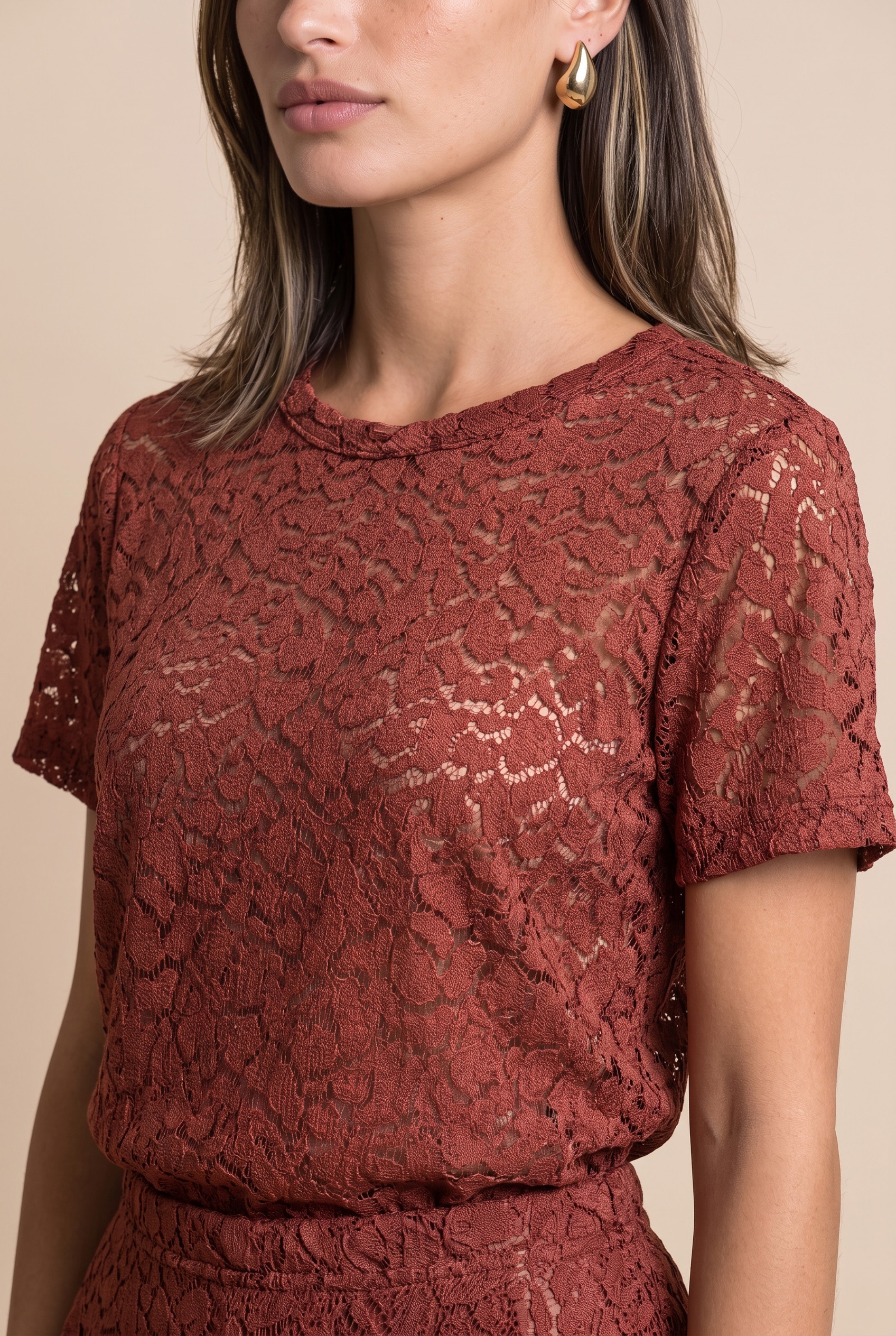 Blusa Renda Sessions Canela