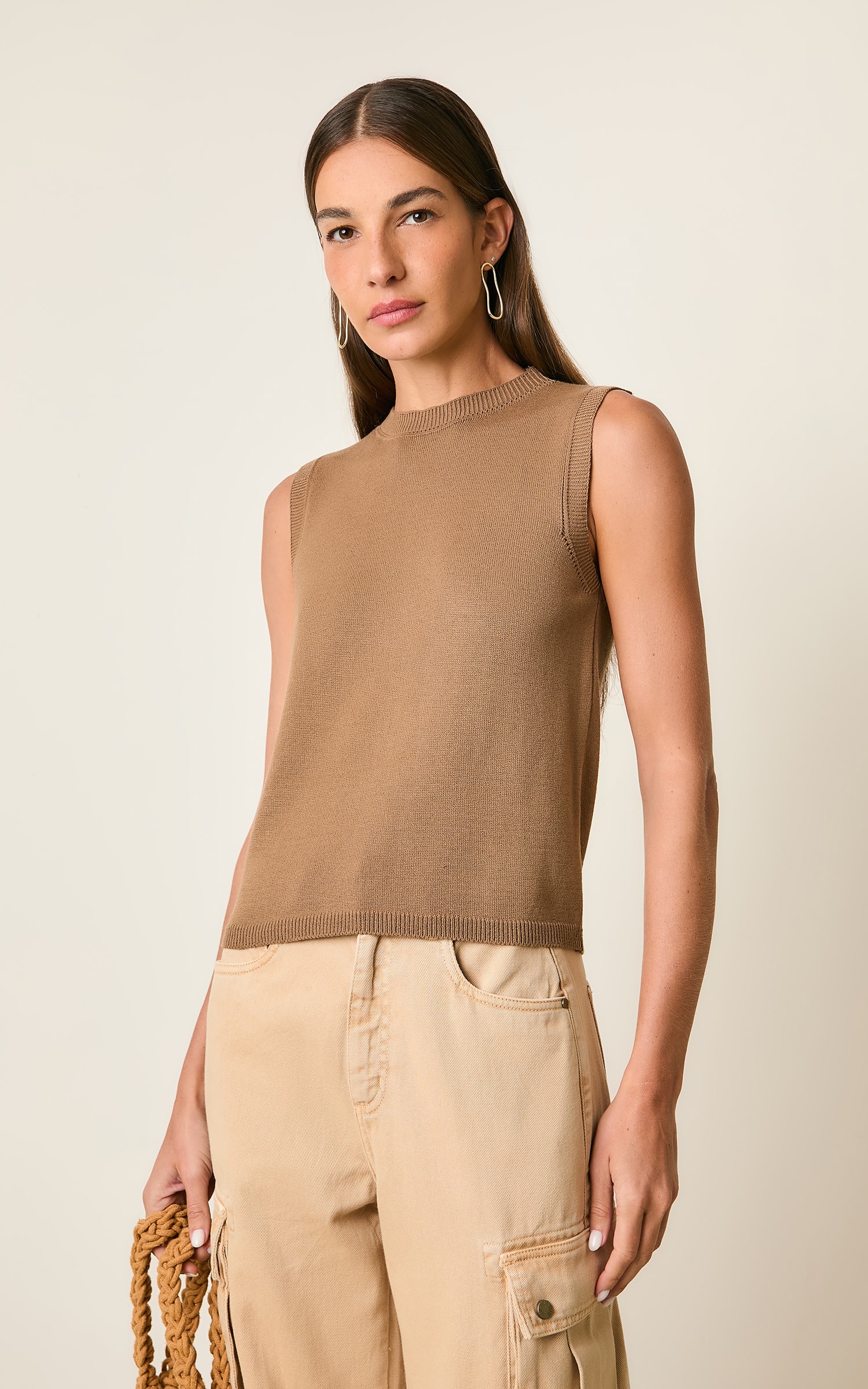 Blusa Retilinea Tricot Fendi