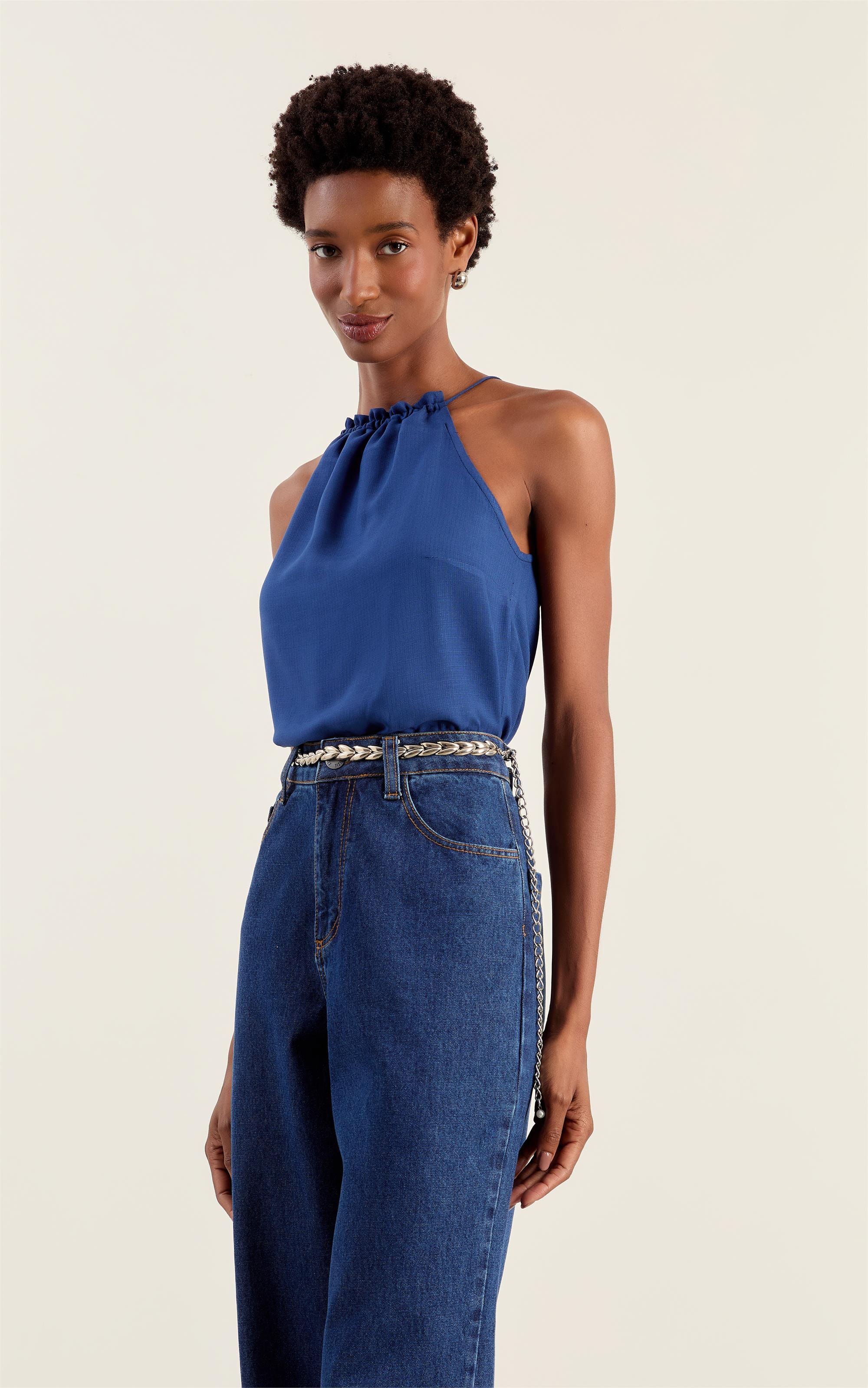 Blusa Rolote Canyon Cobalto
