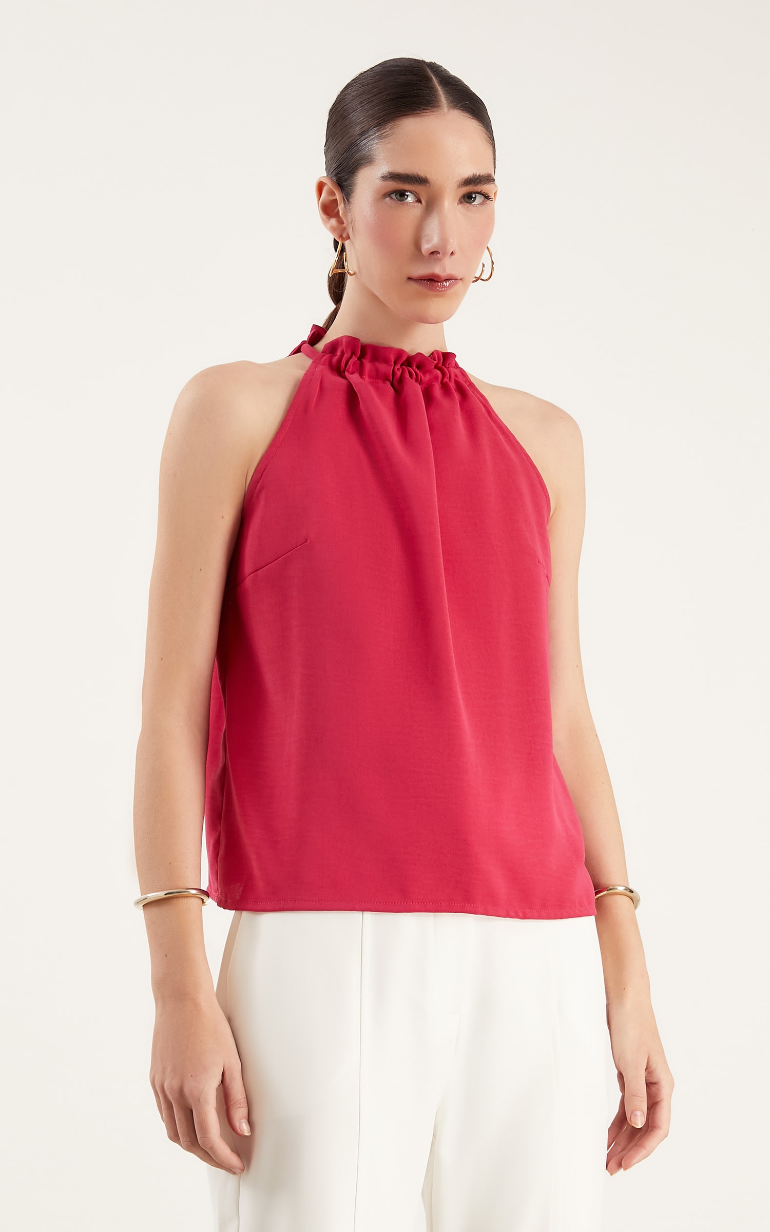 Blusa Rolotê Cherry Cereja