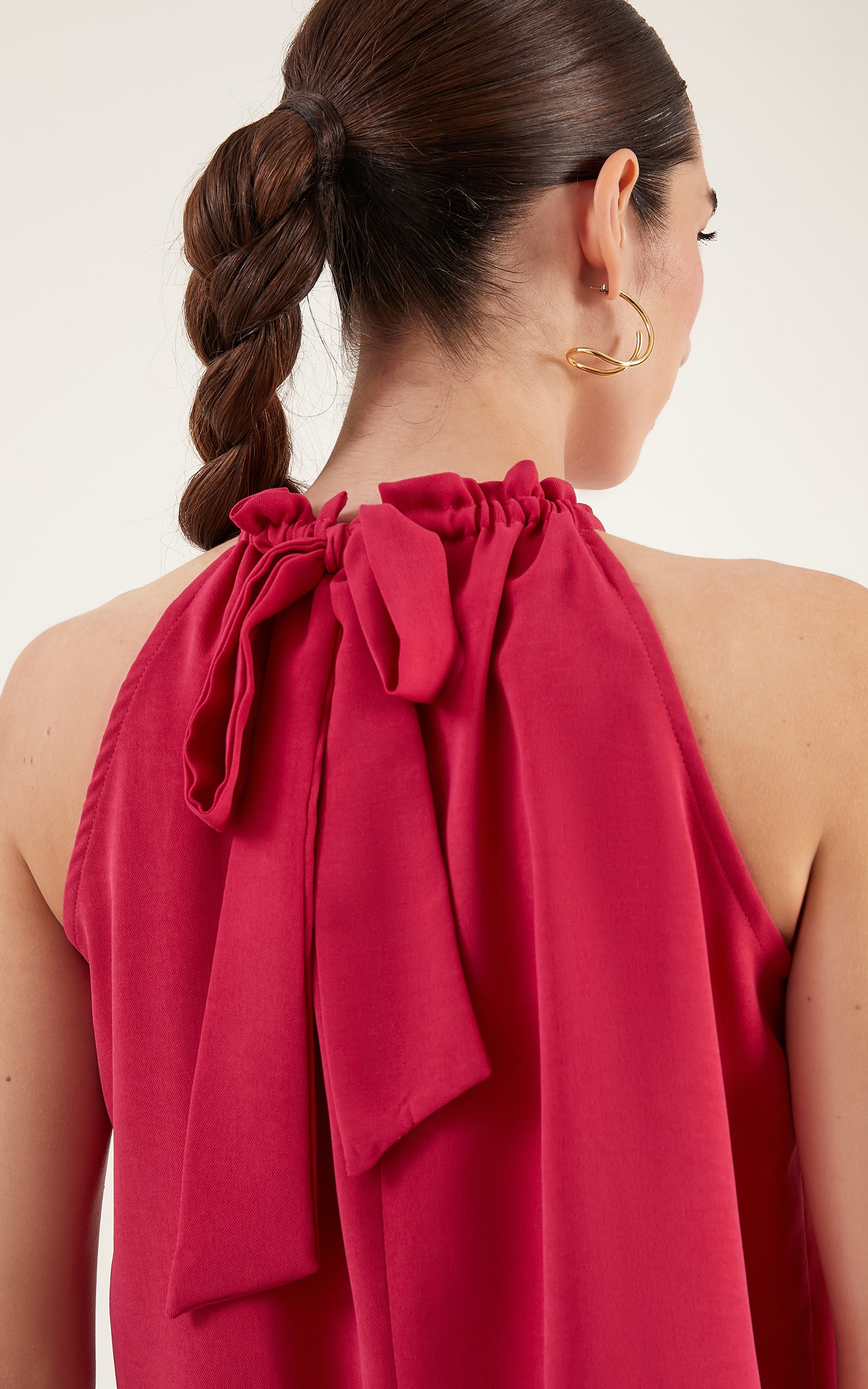 Blusa Rolotê Cherry Cereja