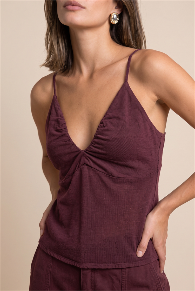 Blusa Sarja Cannes Burgundy