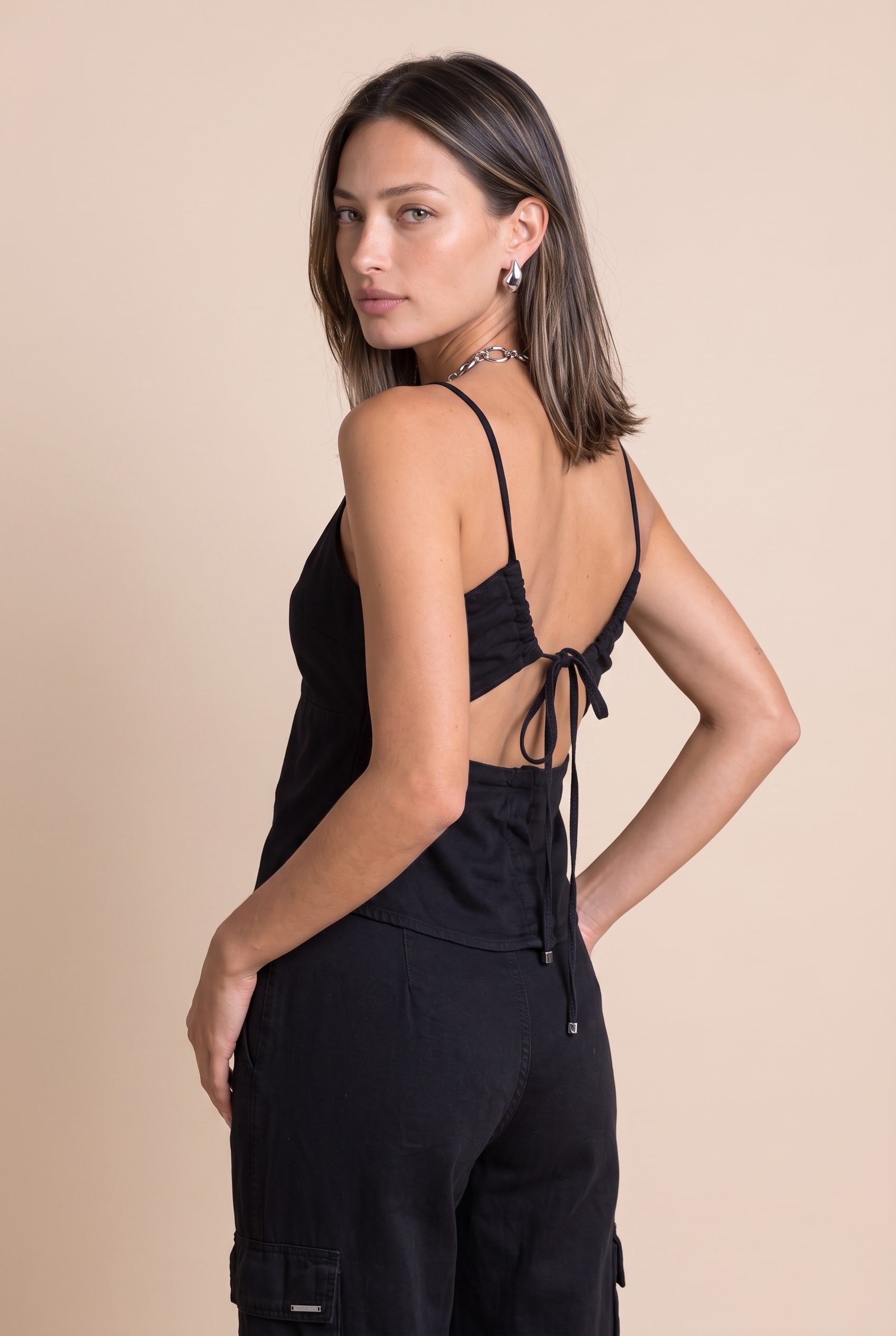 Blusa Sarja Cannes Preto