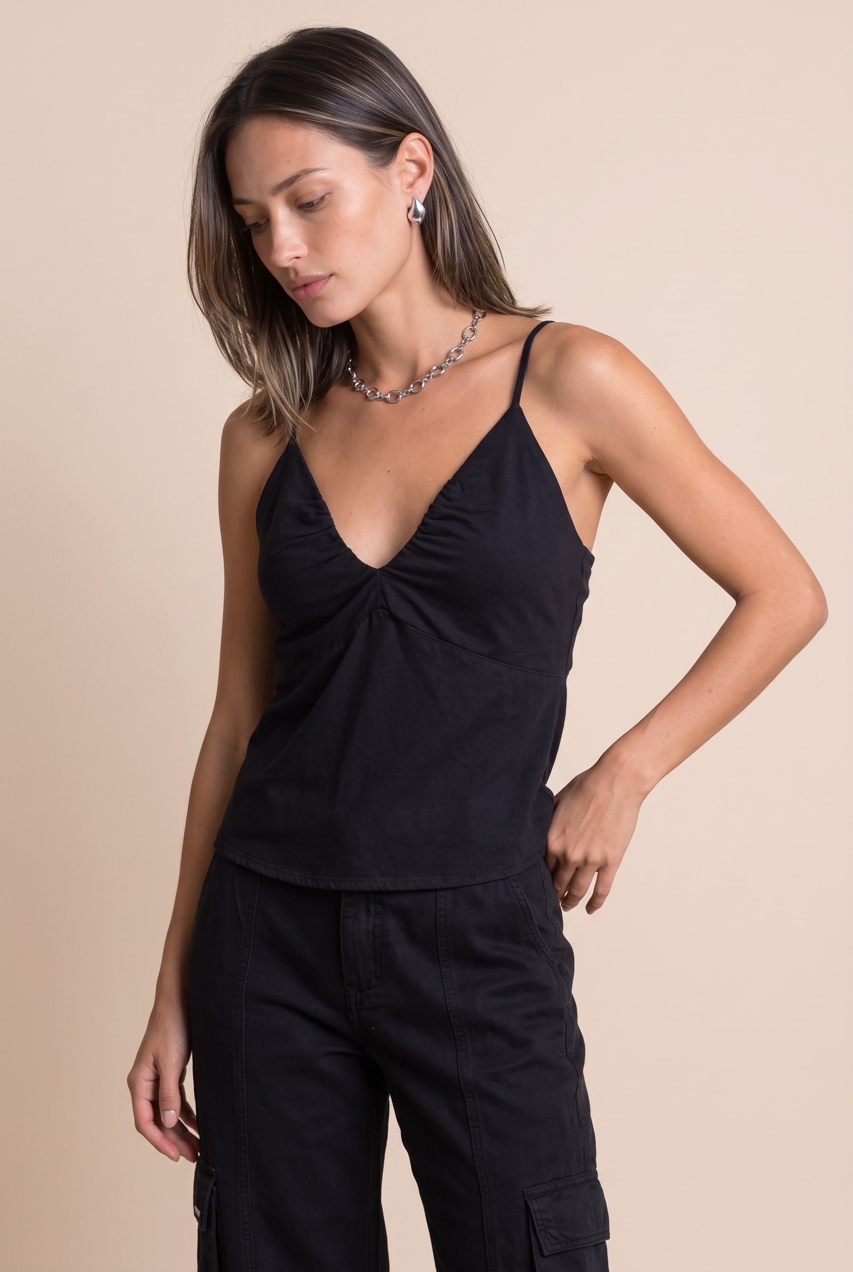 Blusa Sarja Cannes Preto