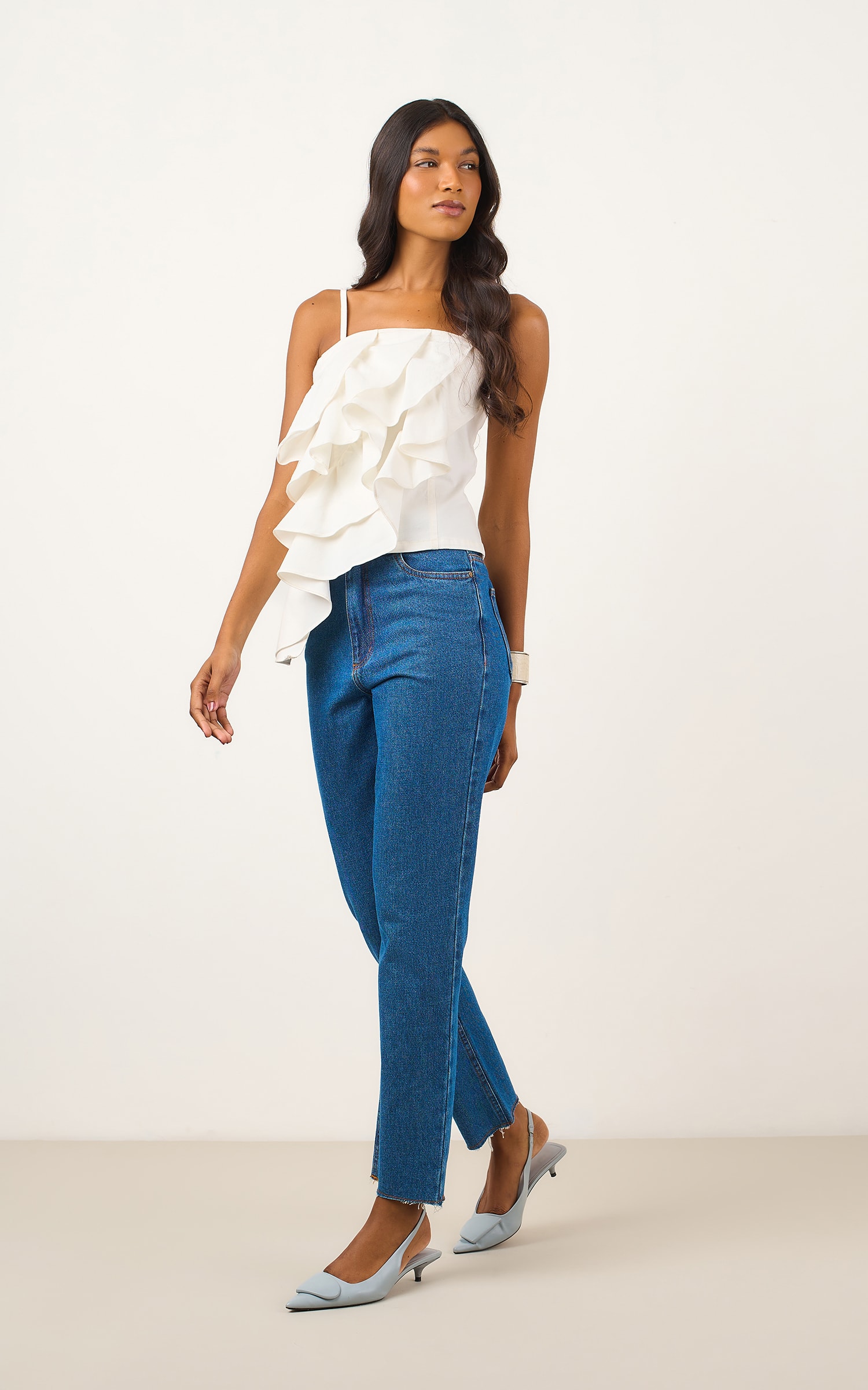 Blusa Sarja Leque Off White