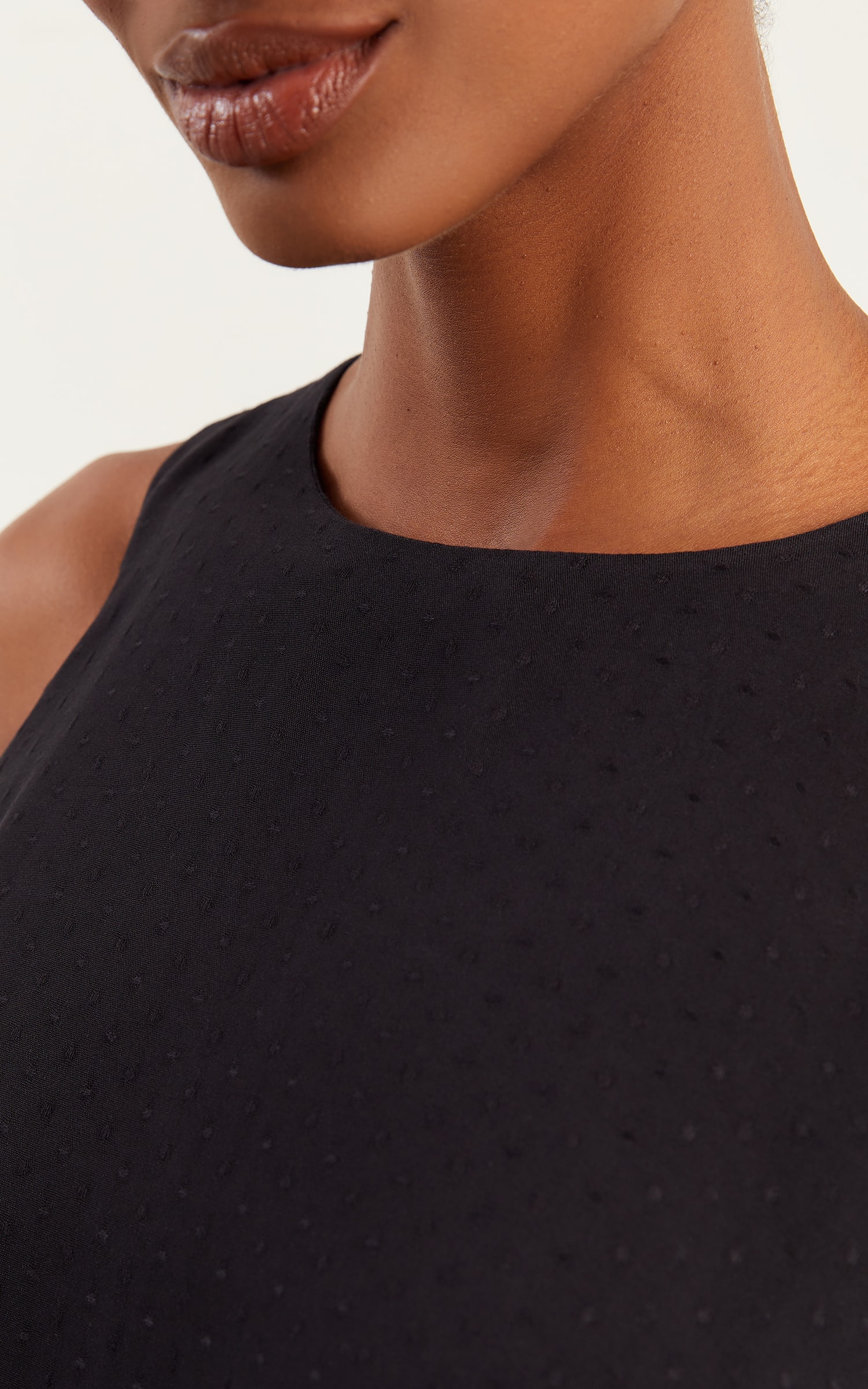 Blusa Sem Manga Magnetado Preto