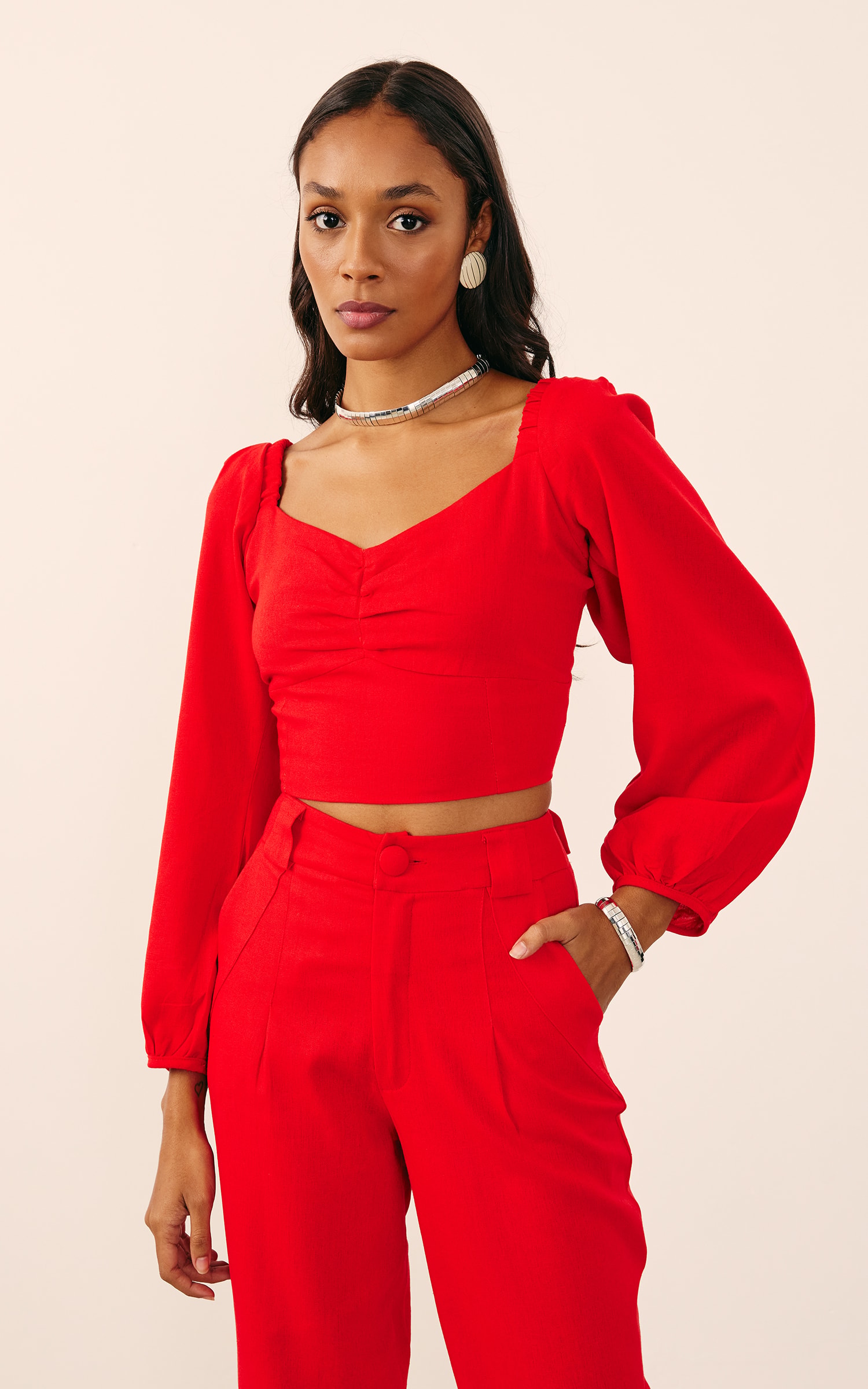 Blusa Sol Vermelho