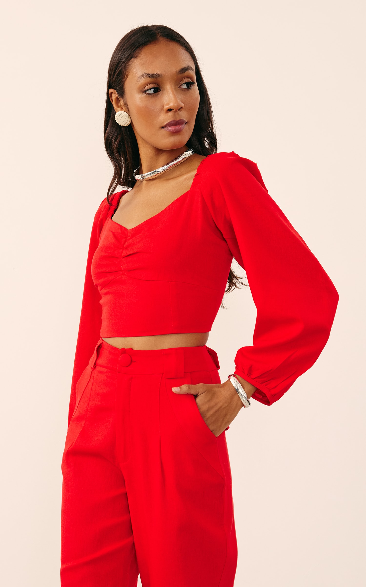 Blusa Sol Vermelho