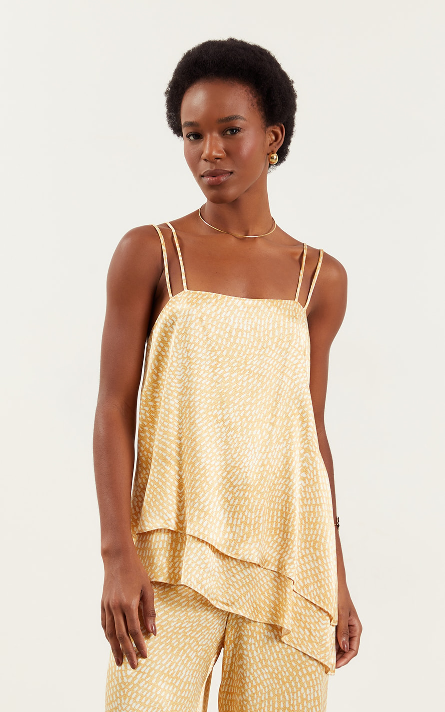 Blusa Sun Assimétrica Amarelo