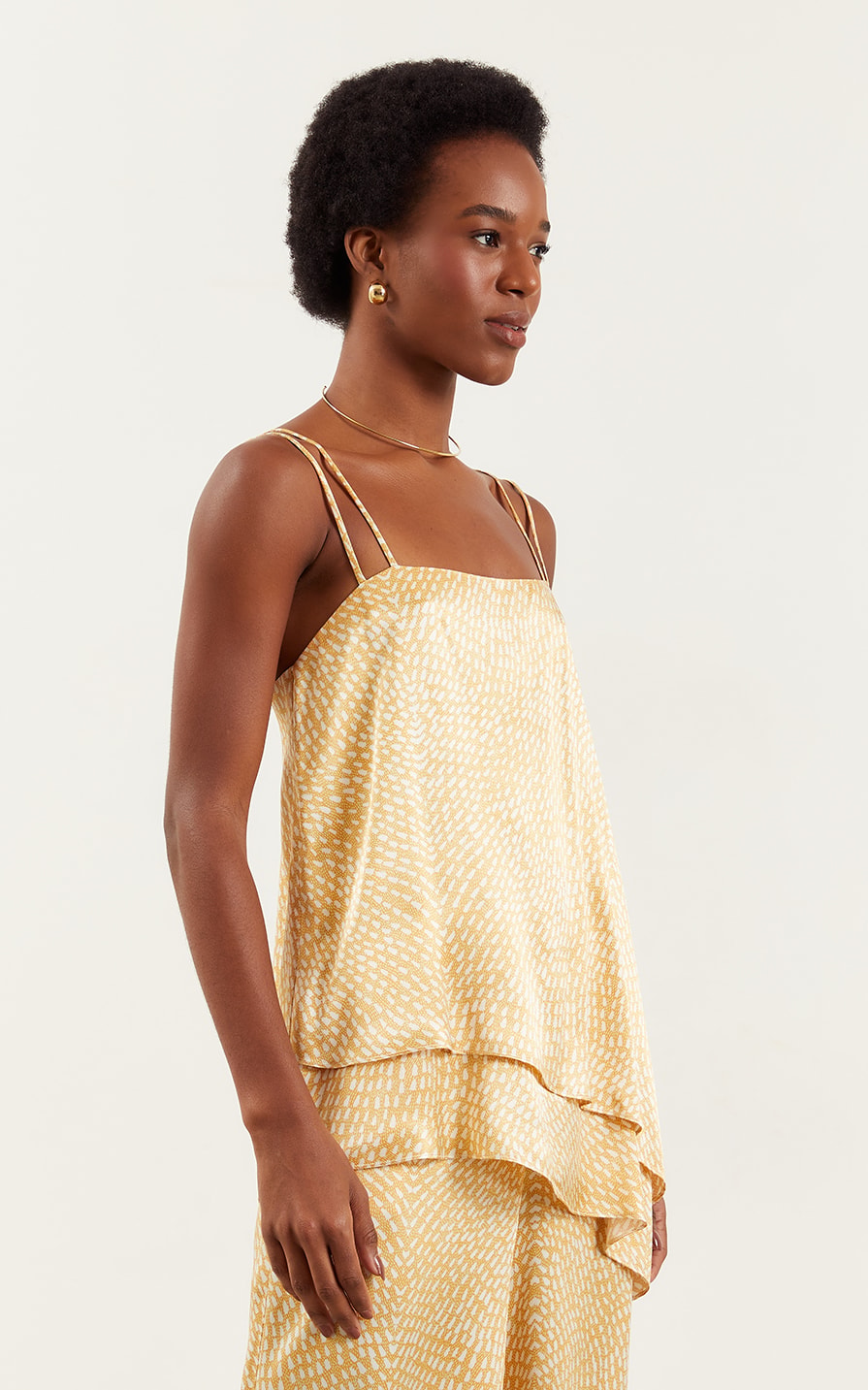 Blusa Sun Assimétrica Amarelo