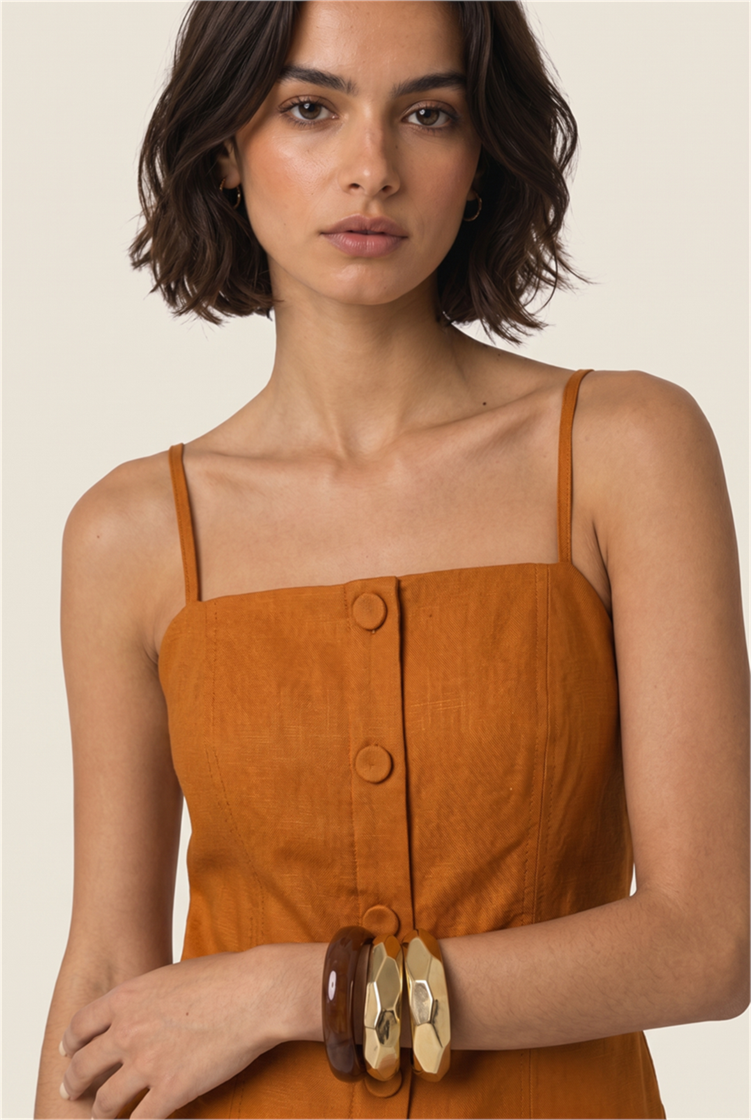 Blusa Sync Caramelo