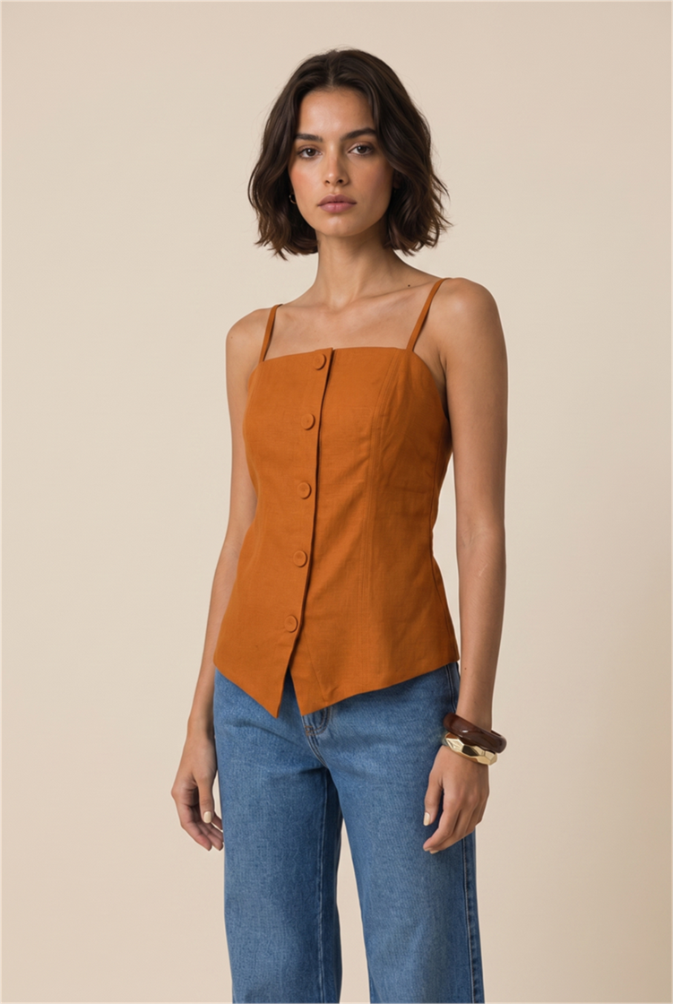 Blusa Sync Caramelo